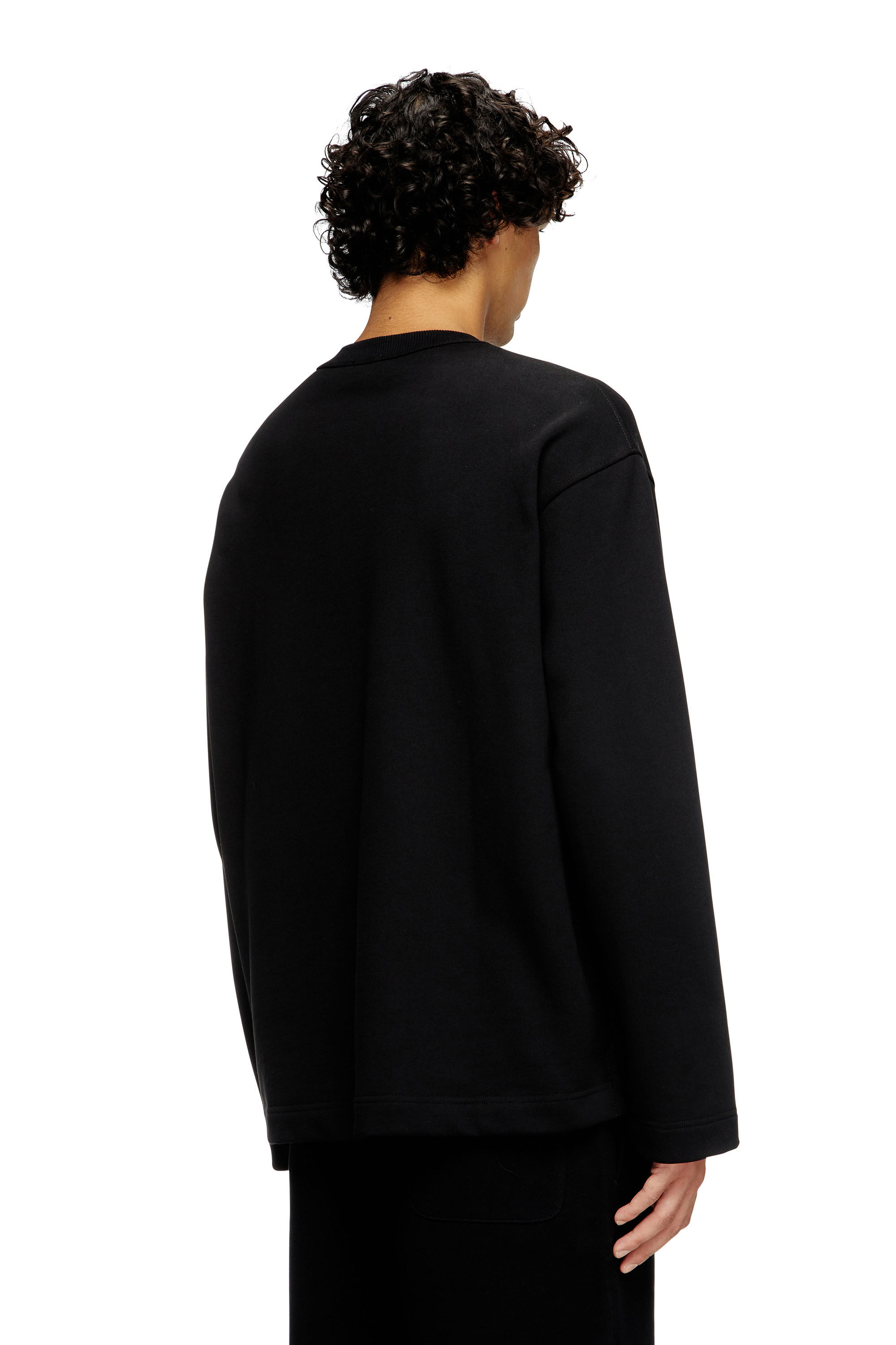 Diesel - S-MACSIS-OD, Sudadera con logotipo met&aacute;lico Hombre in Negro - 4