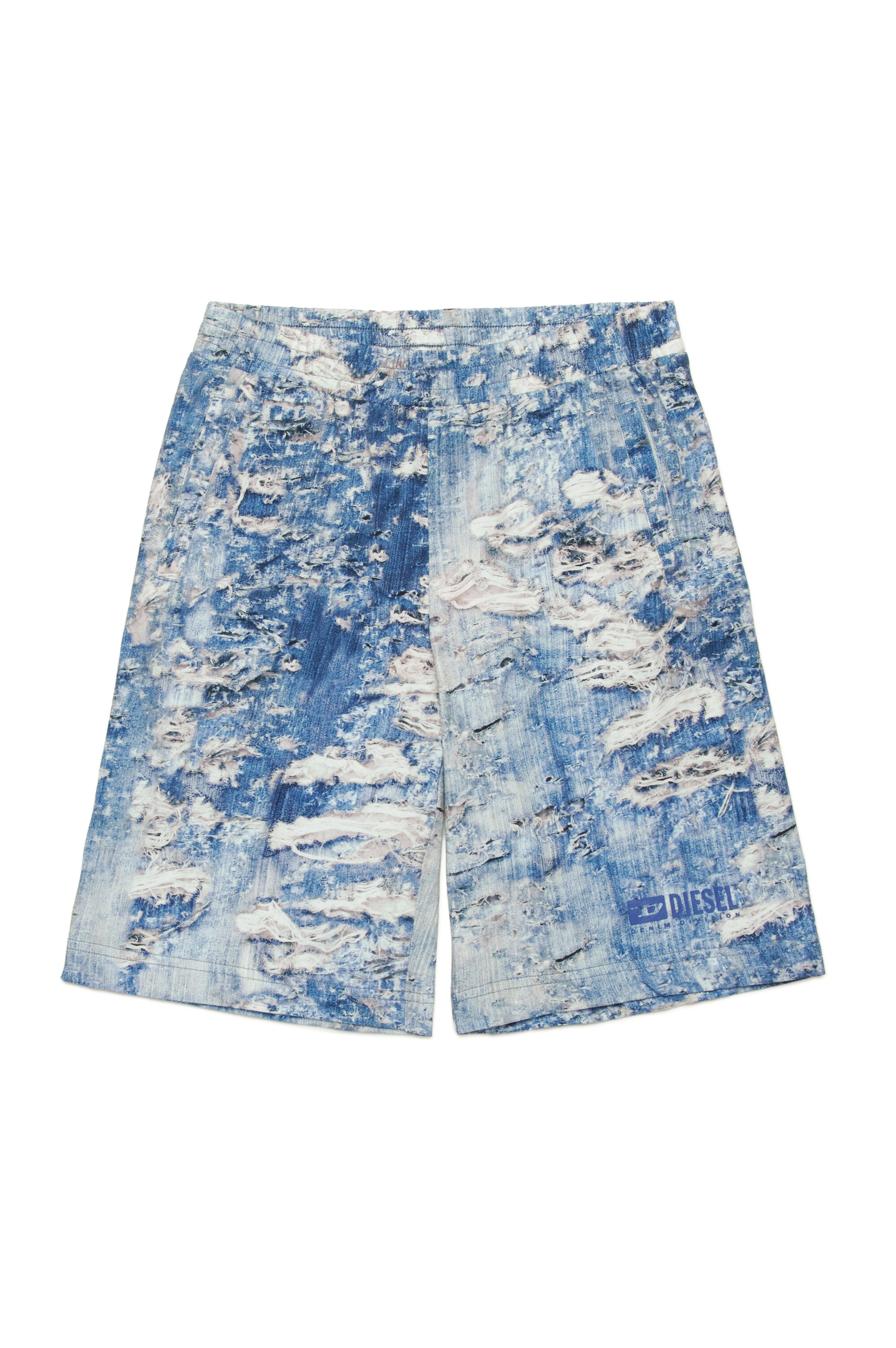 Diesel - PARSTON, Pantalones cortos deportivos con efecto trampantojo Tiger Breaks Hombre in Azul marino - 1