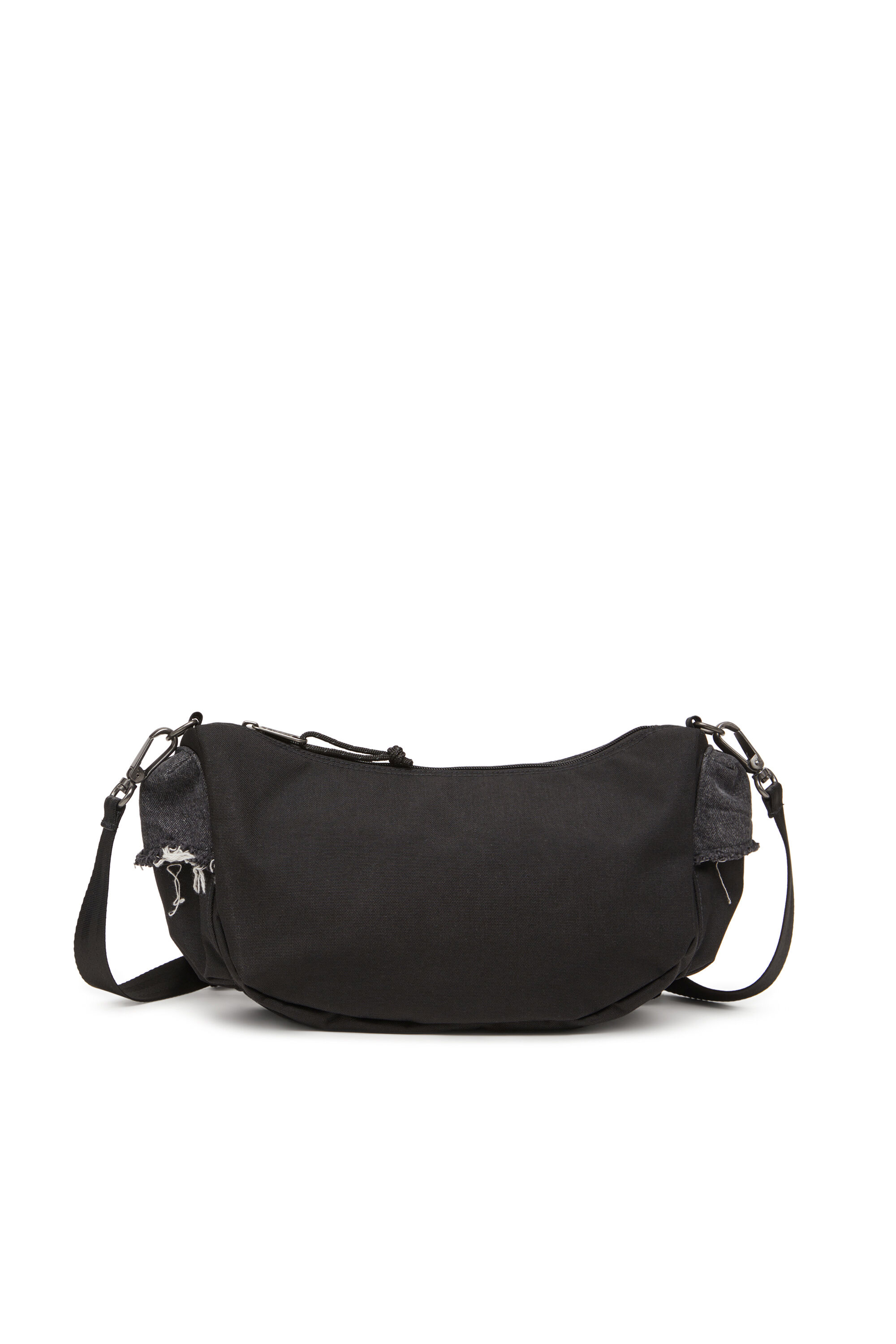 Diesel - DIESEL SHOULDER BAG, Bolso de hombro en denim destruido y CORDURA® Unisex in Negro - 2
