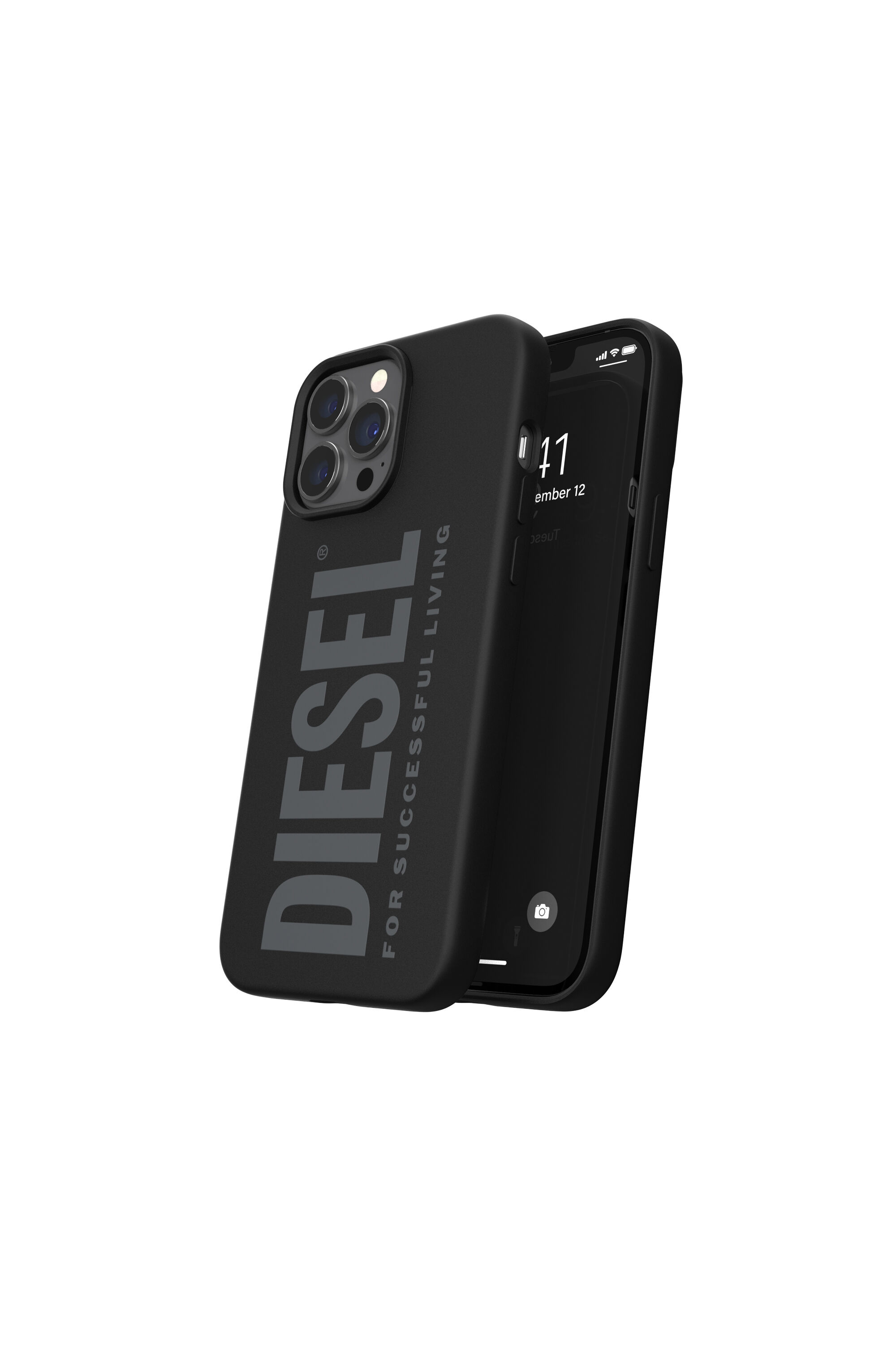 Diesel - 47164 SILICONE CASE, Funda de silicona por iPhone 13 Pro Max Unisex in Negro - 3