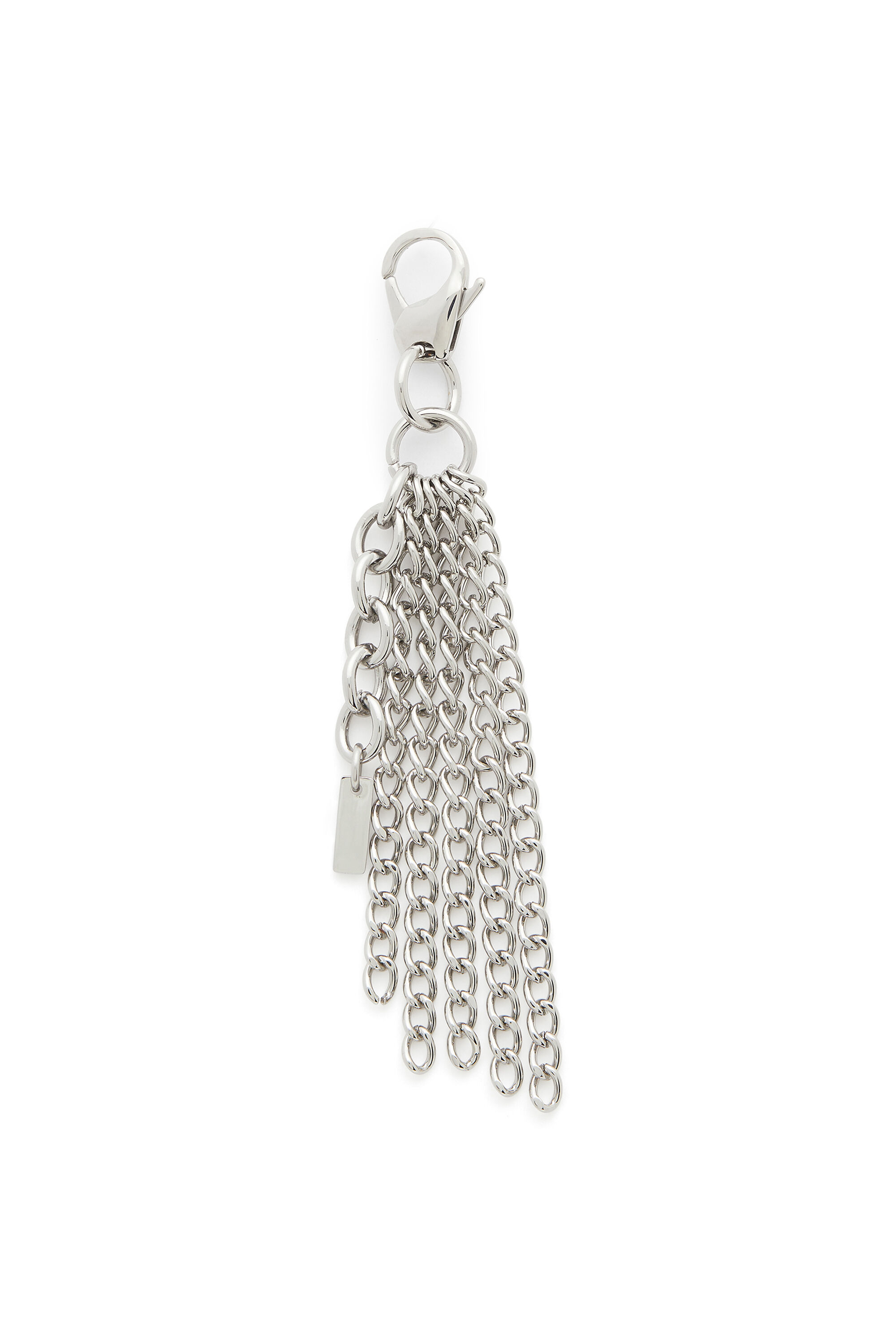 Diesel - CHARM-MULTI CHAIN, Llavero met&aacute;lico con flecos de cadena Mujer in Plateado - 2
