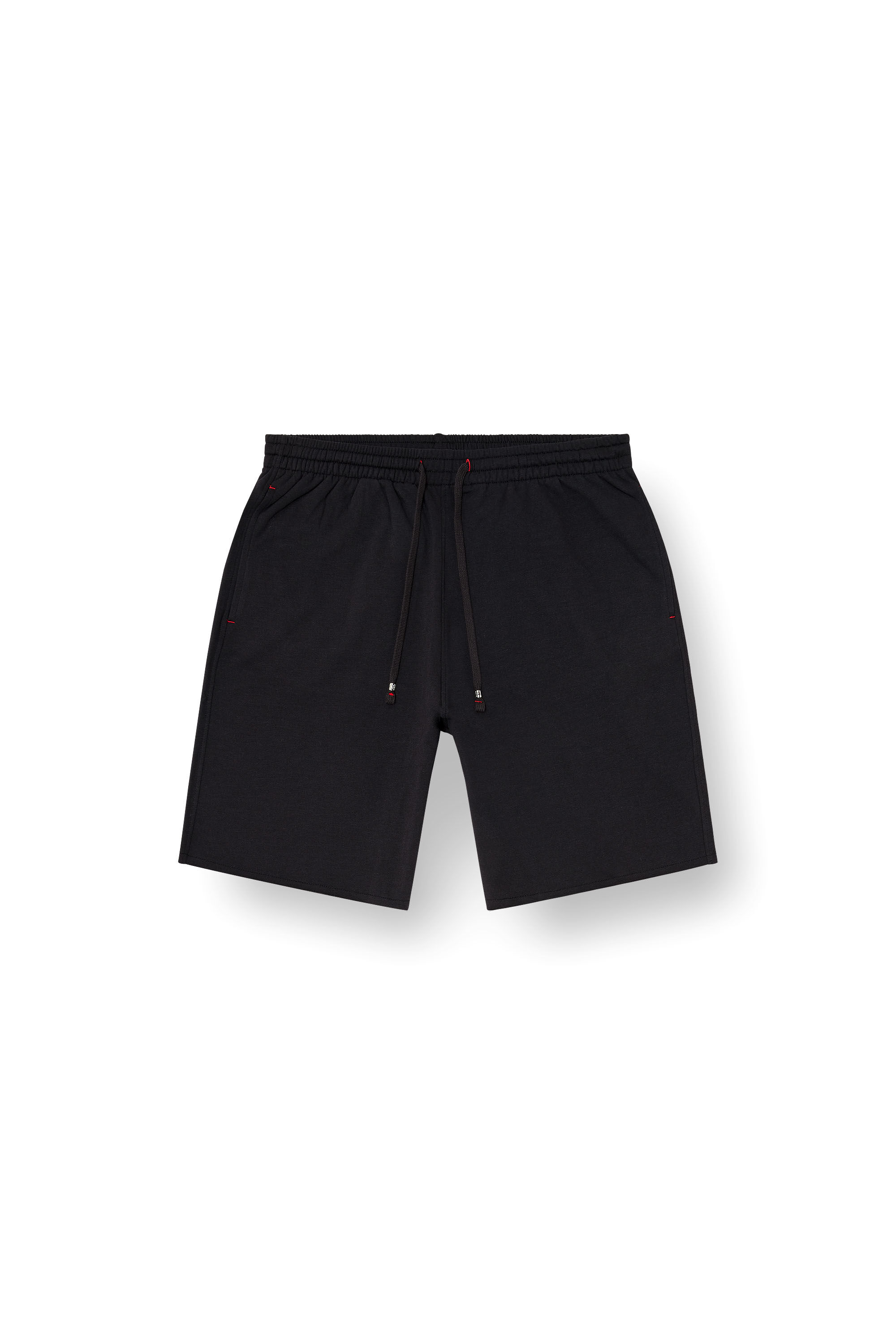 Diesel - CLARA-D-CORE, Pantalones cortos afelpado con bajos al corte Mujer in Negro - 2