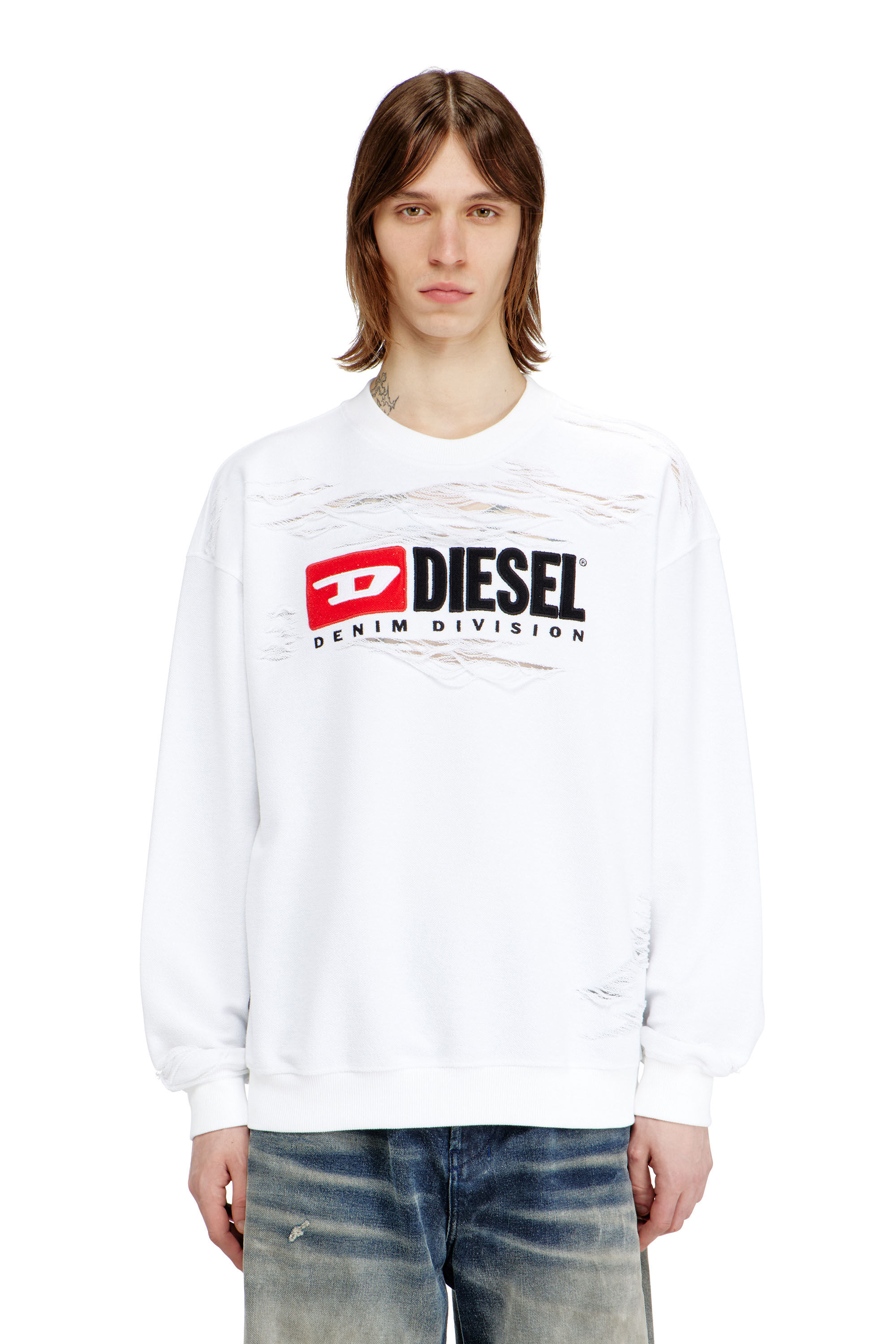 Diesel - S-BOXT-V1, Sudadera con hilos flotantes devor&eacute; Hombre in ToBeDefined - 3