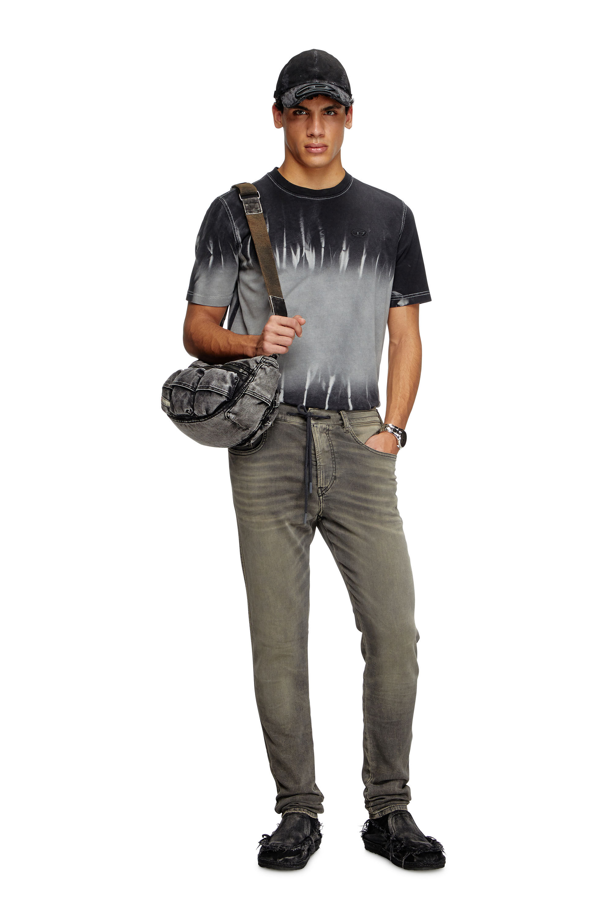 Diesel - Slim 2060 D-Strukt Joggjeans® 068PD Hombre, Gris Claro - 1