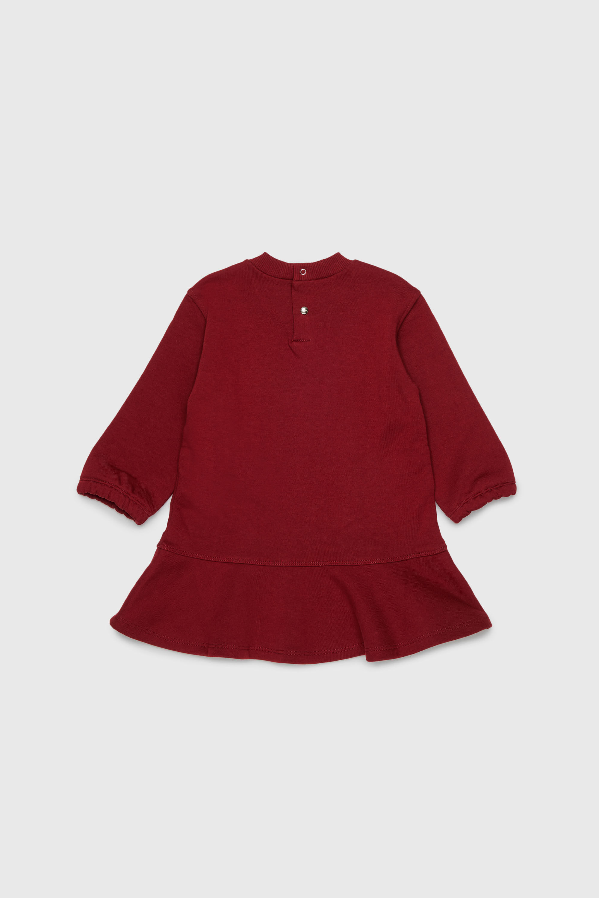 Diesel - DFUMB, Vestido sudadera con bajo de volantes Mujer in Rojo - 2