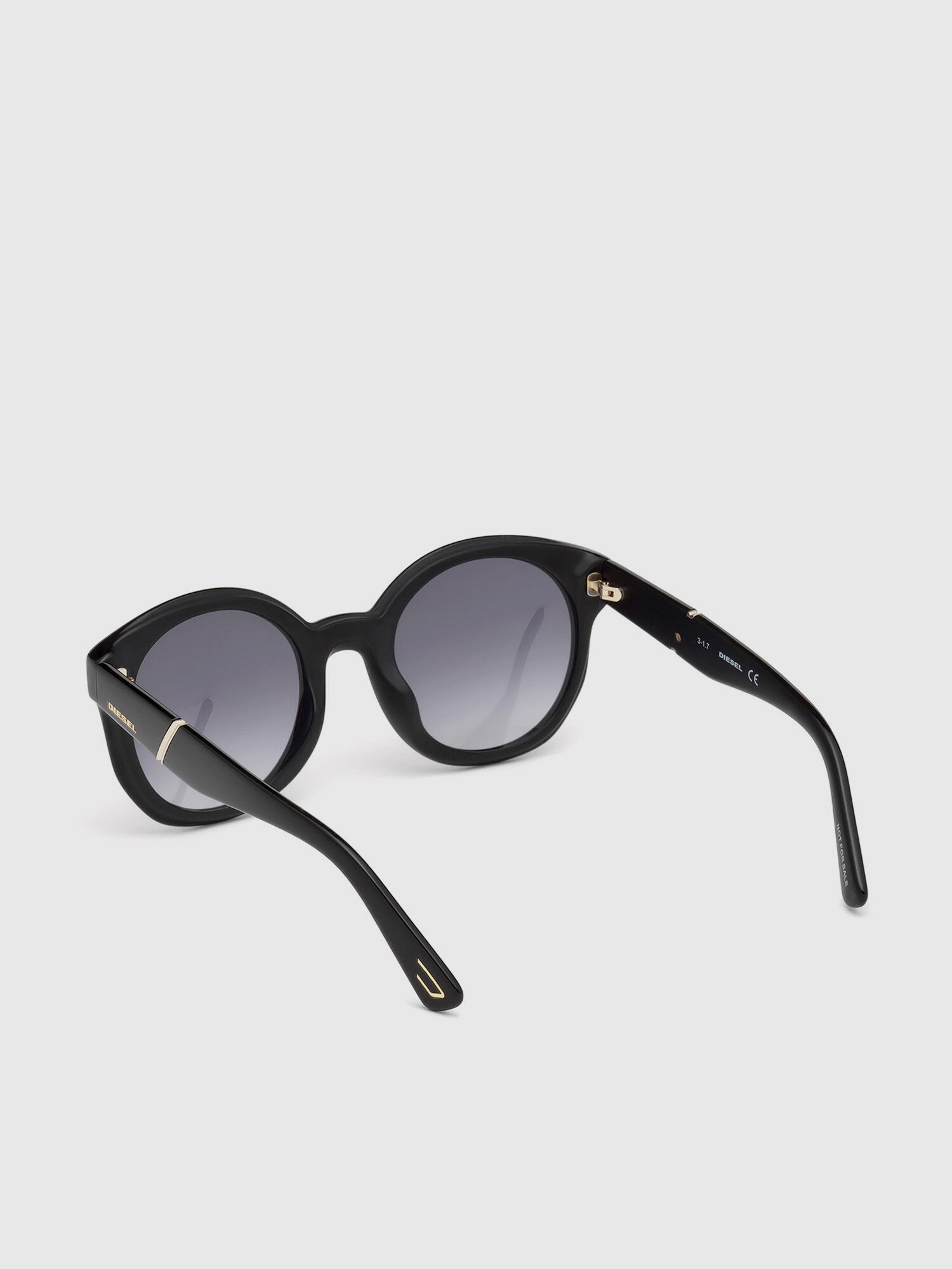 Diesel - DL0252, Gafas en acetato con montura redonda grande Mujer in Negro - 2