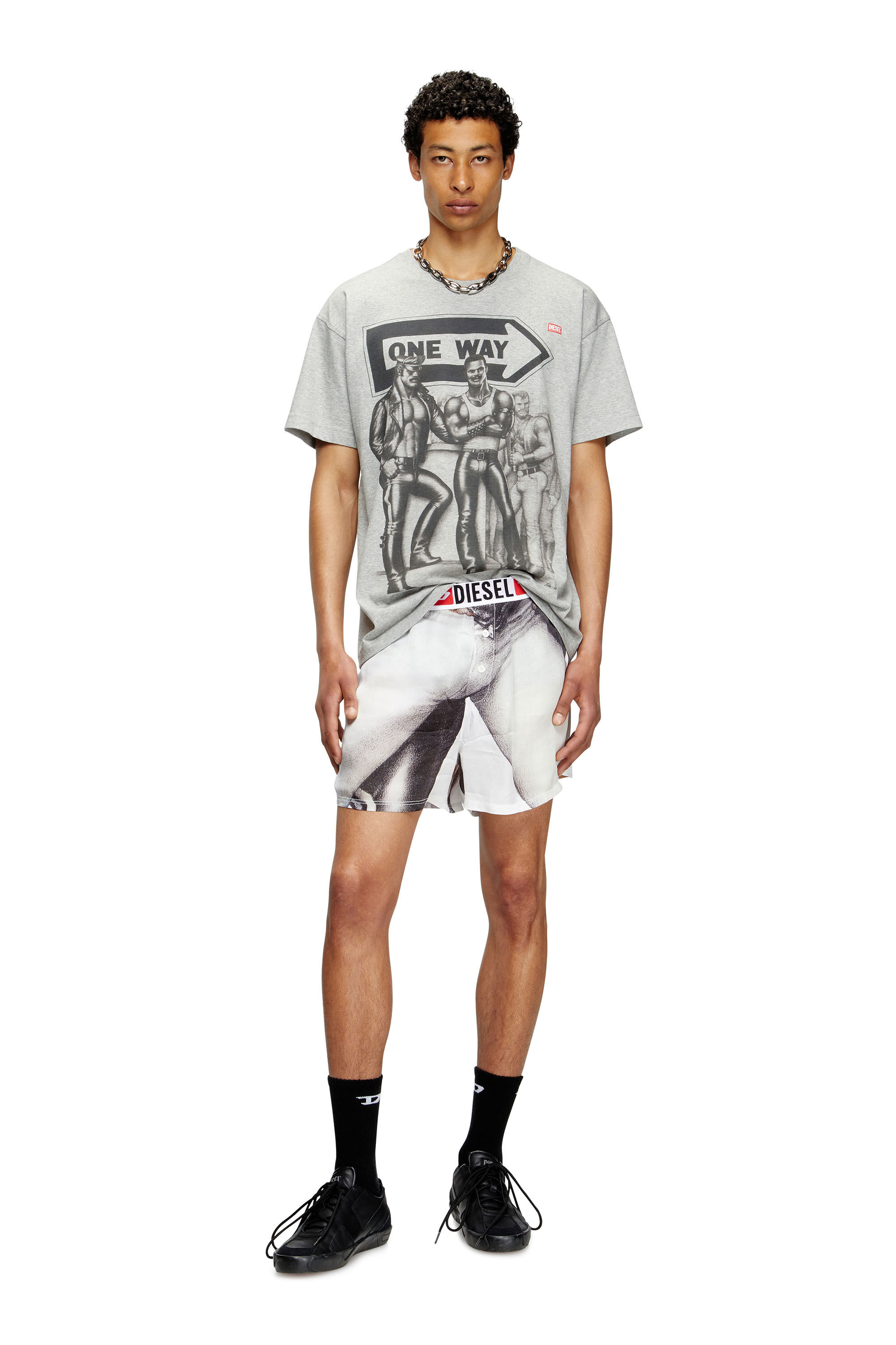 Diesel - PR-T-NORM-TOM25, Camiseta con estampado gráfico Unisex in Gris - 1