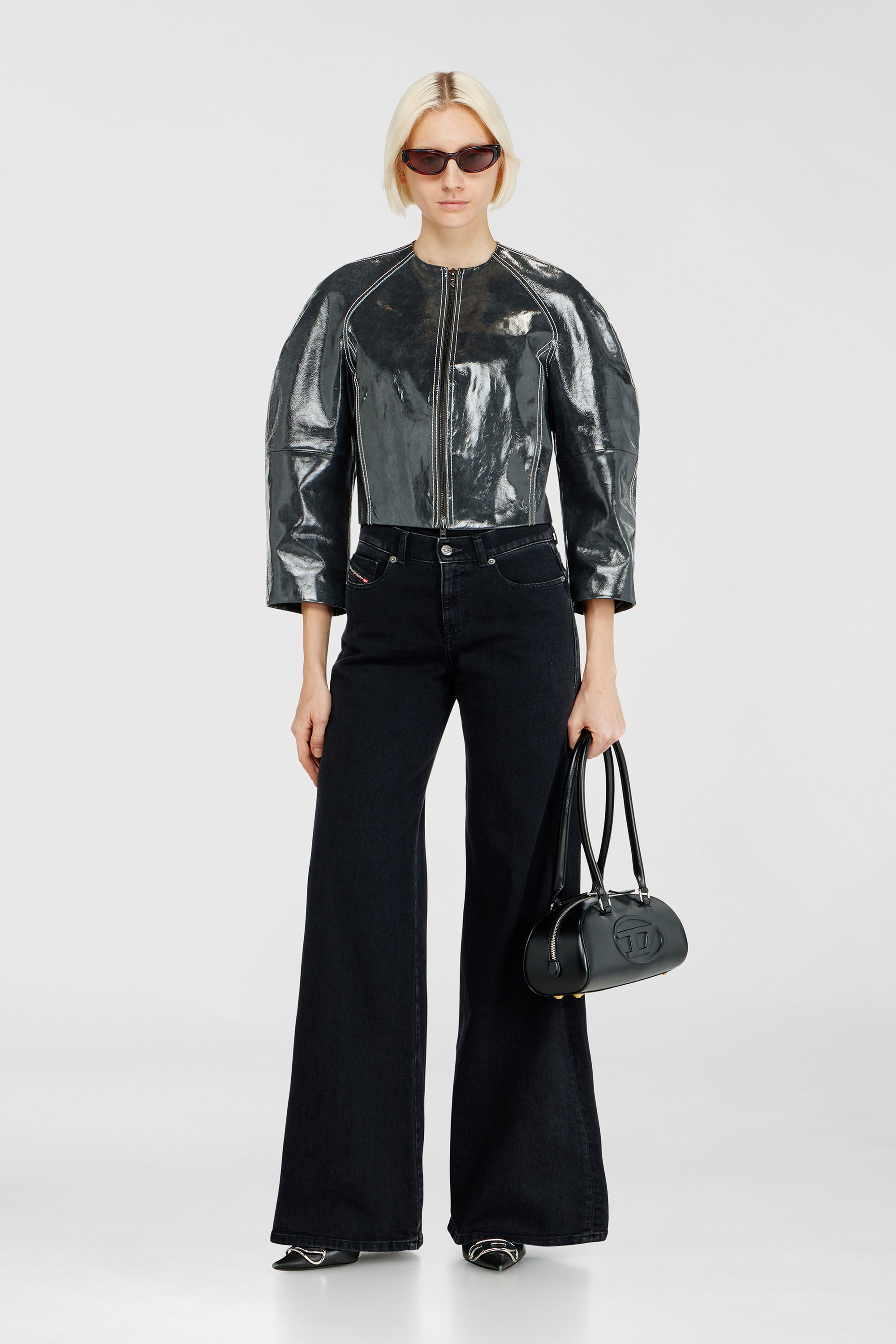 Diesel - Flare Jeans 1978 D-Akemi 09N89 Mujer, Negro/Gris oscuro - 1