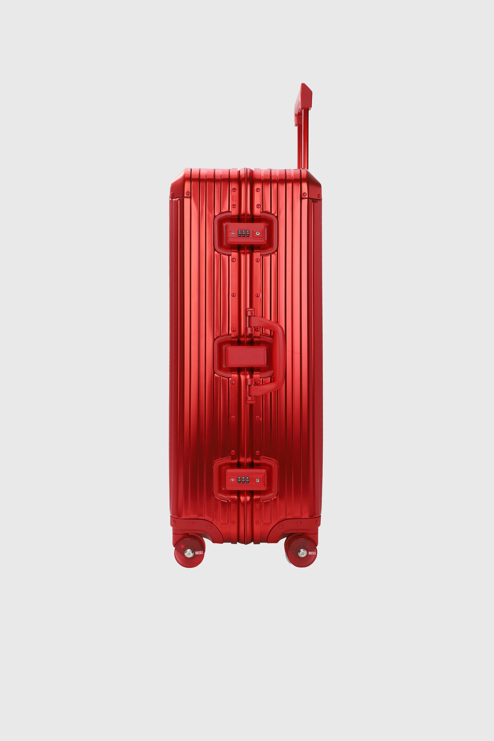 Diesel - DIESEL ALUMINUM TROLLEY- DSL002, Maleta de aluminio tama&ntilde;o L Unisex in Rojo - 4