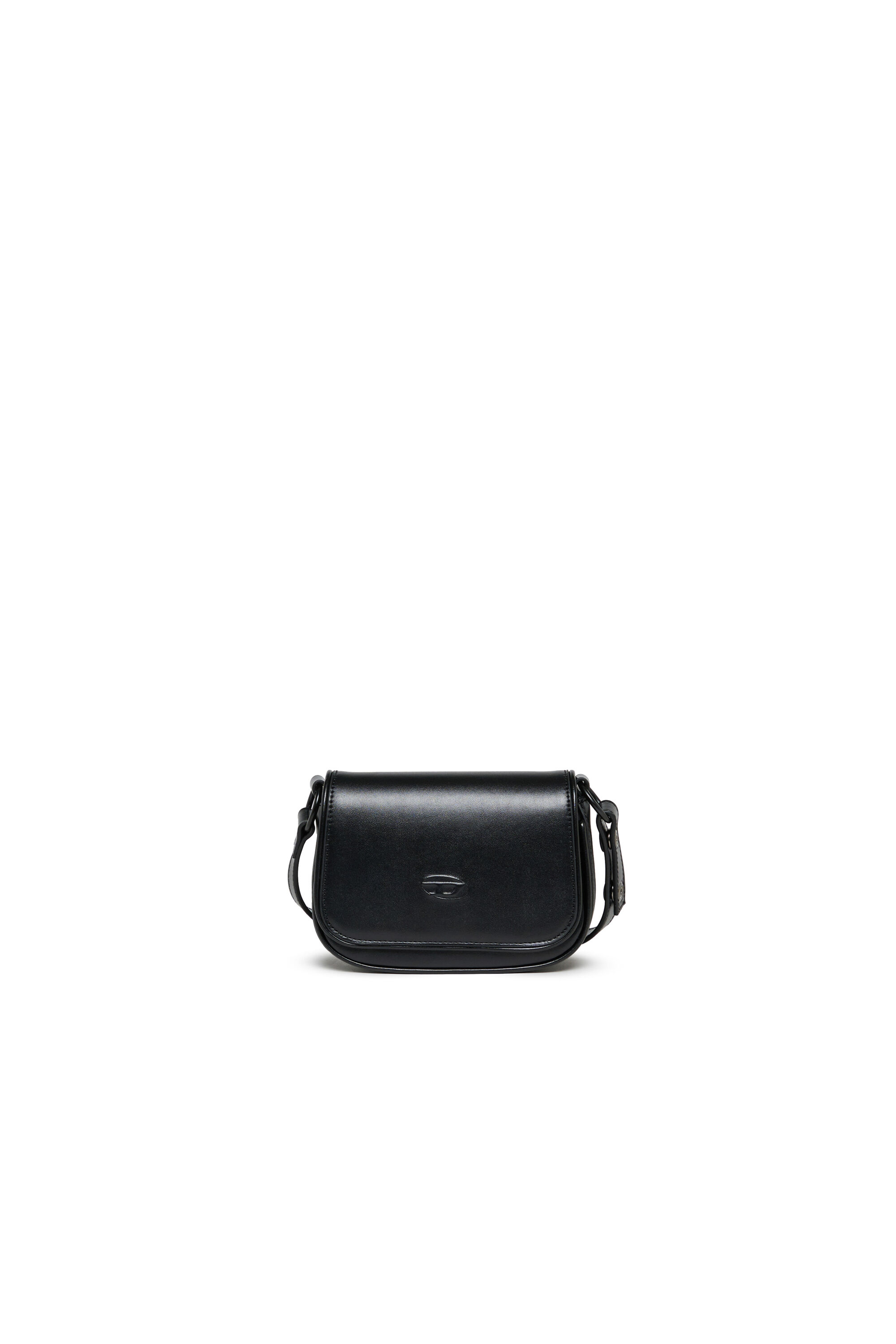 Diesel - WIRT, WIRT - Bolso bandolera con logo Oval D repujado Mujer in Negro - 1