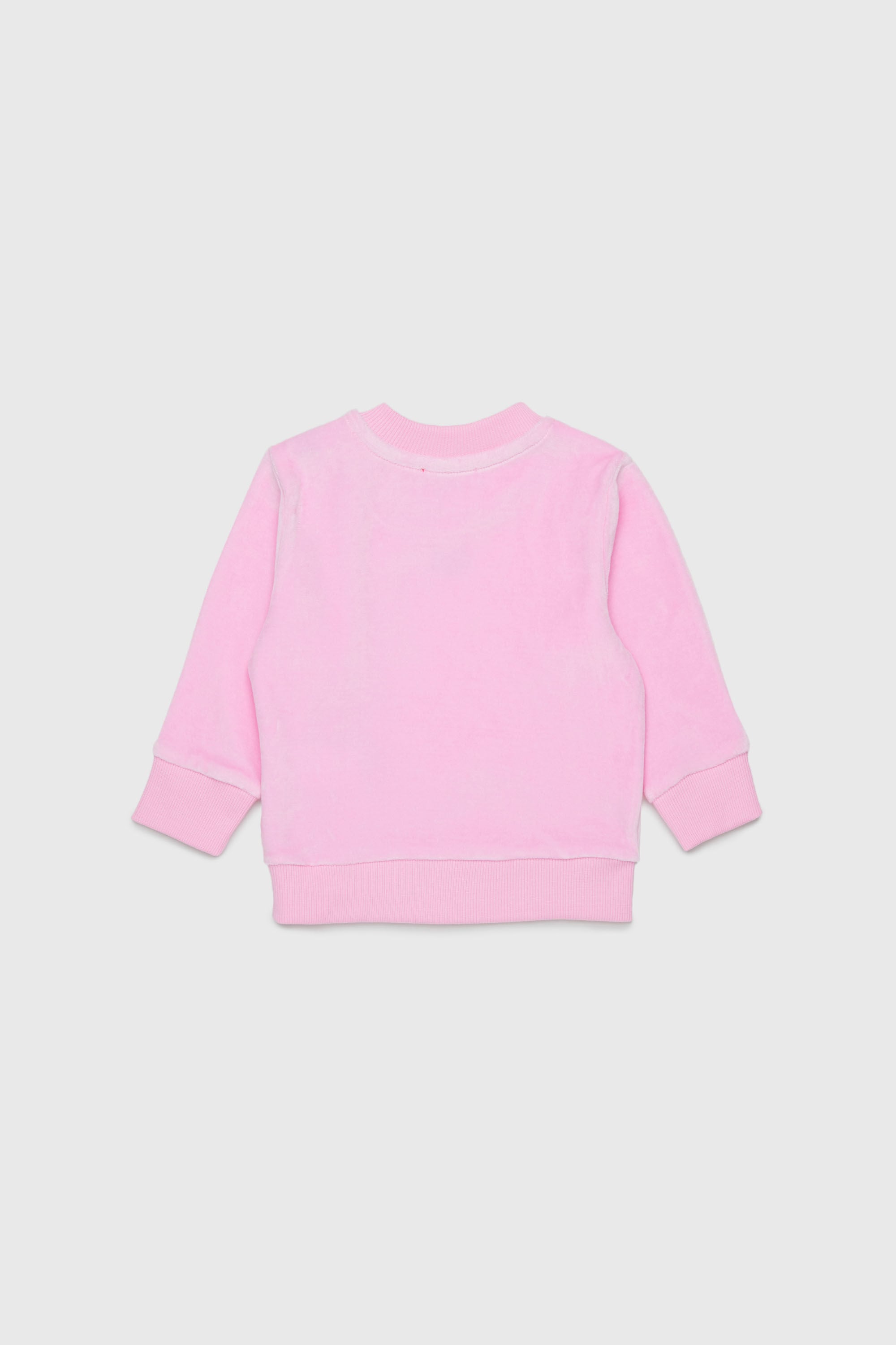 Diesel - SHENIB, Sudadera de terciopelo con bordado Oval D Hombre in Rosa - 2