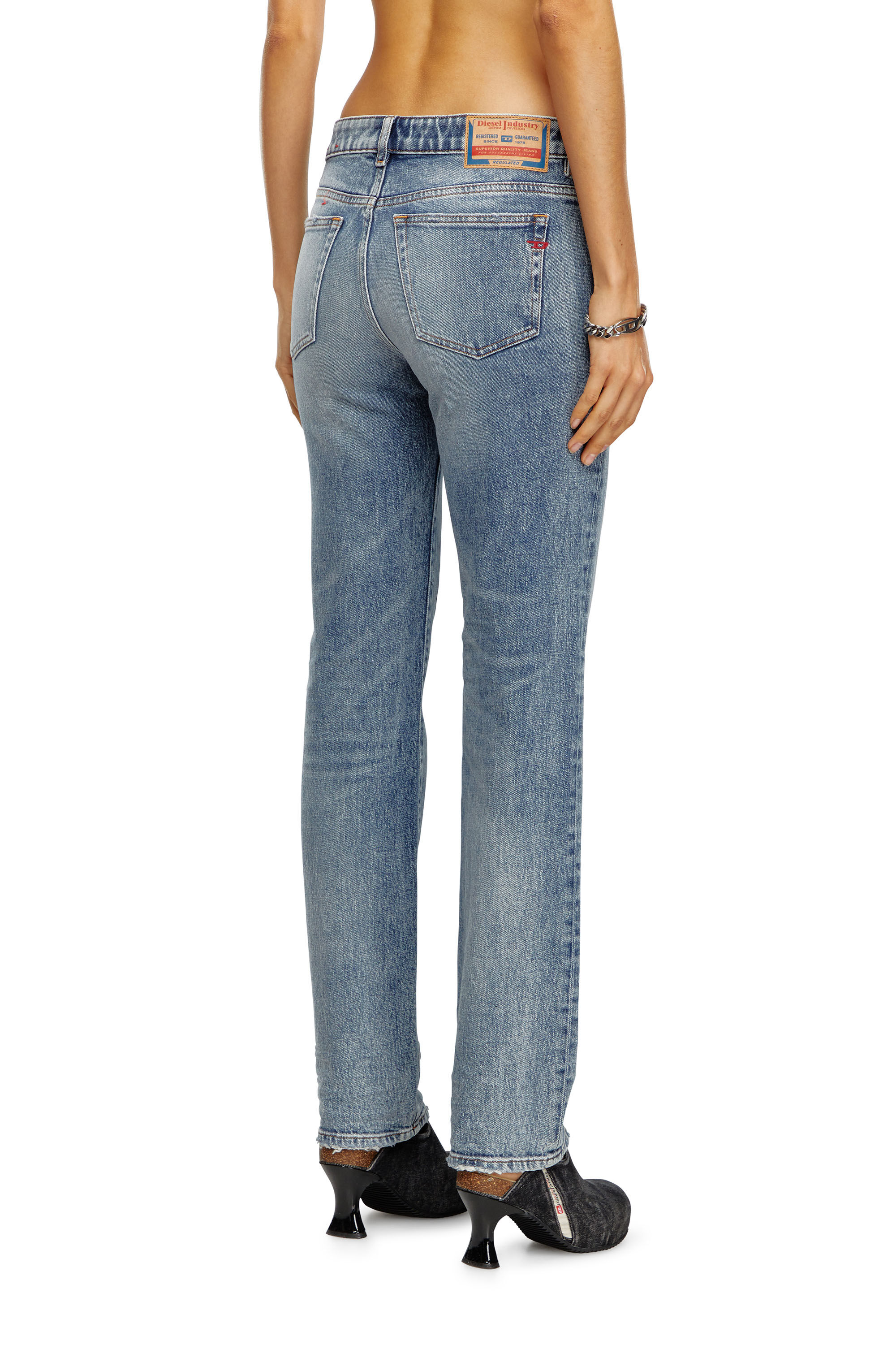 Diesel - Straight Jeans 1989 D-Mine 09J57, Mujer Straight Jeans - 1989 D-Mine in Azul marino - Image 4