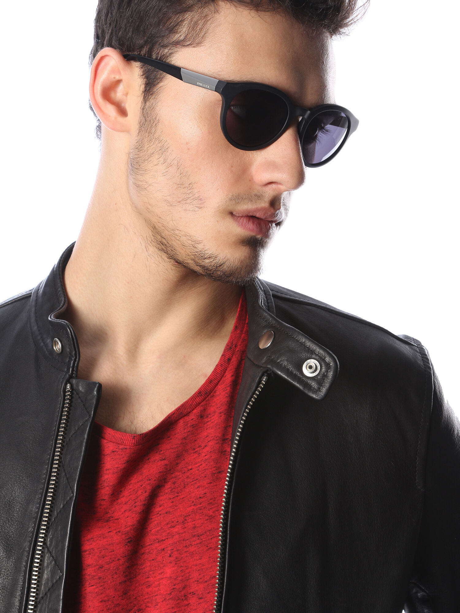 Diesel - DM0186, Gafas de montura completa con placa metálica Unisex in Negro - 4