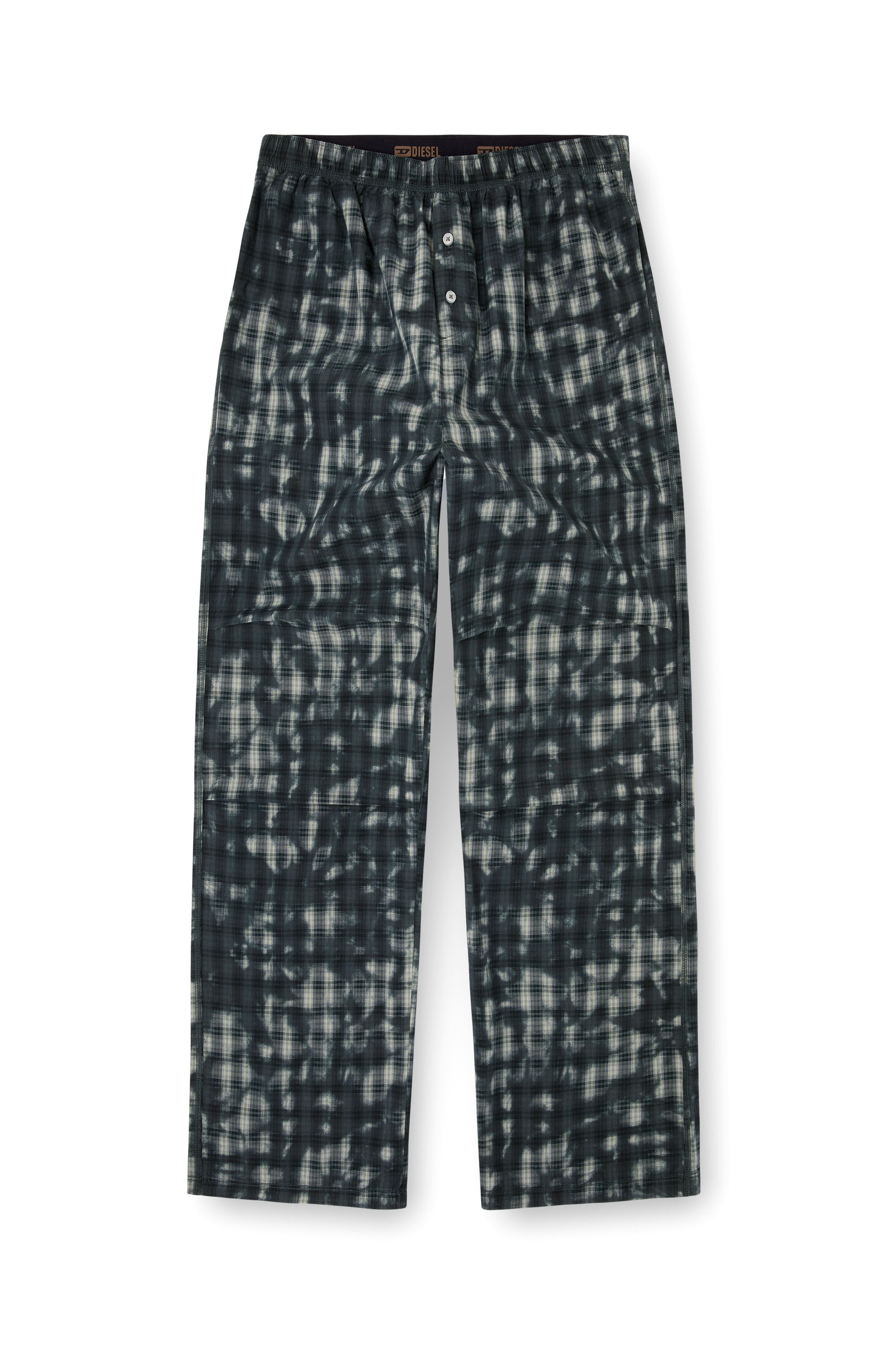 Diesel - VINCE-UTLT, Pantalones de pijama con estampado de cuadros Unisex in Verde - 2