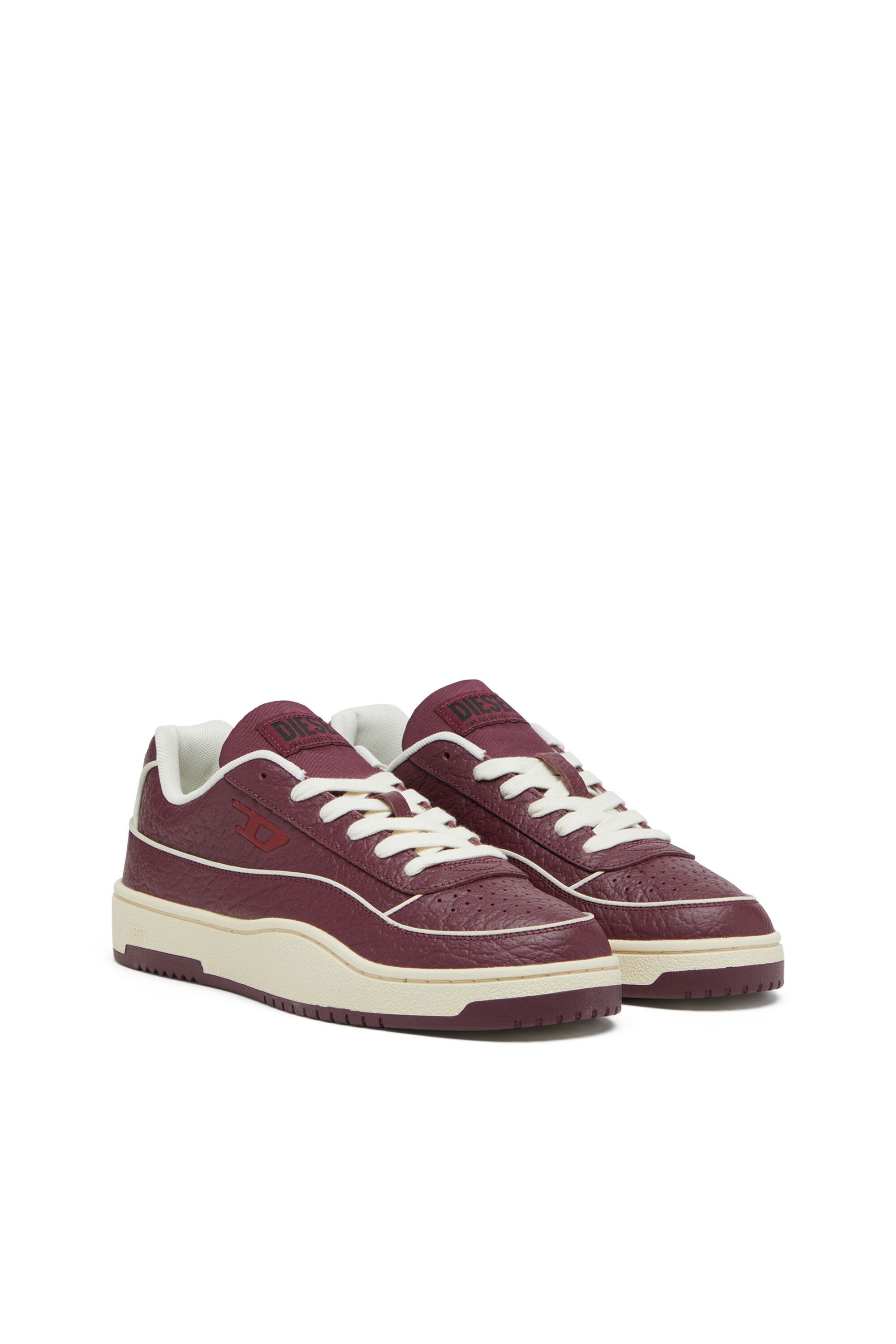 Diesel - S-TRACKER-D LOW, S-Tracker-D-Deportivas de cuero texturizado Hombre in Rojo - 2
