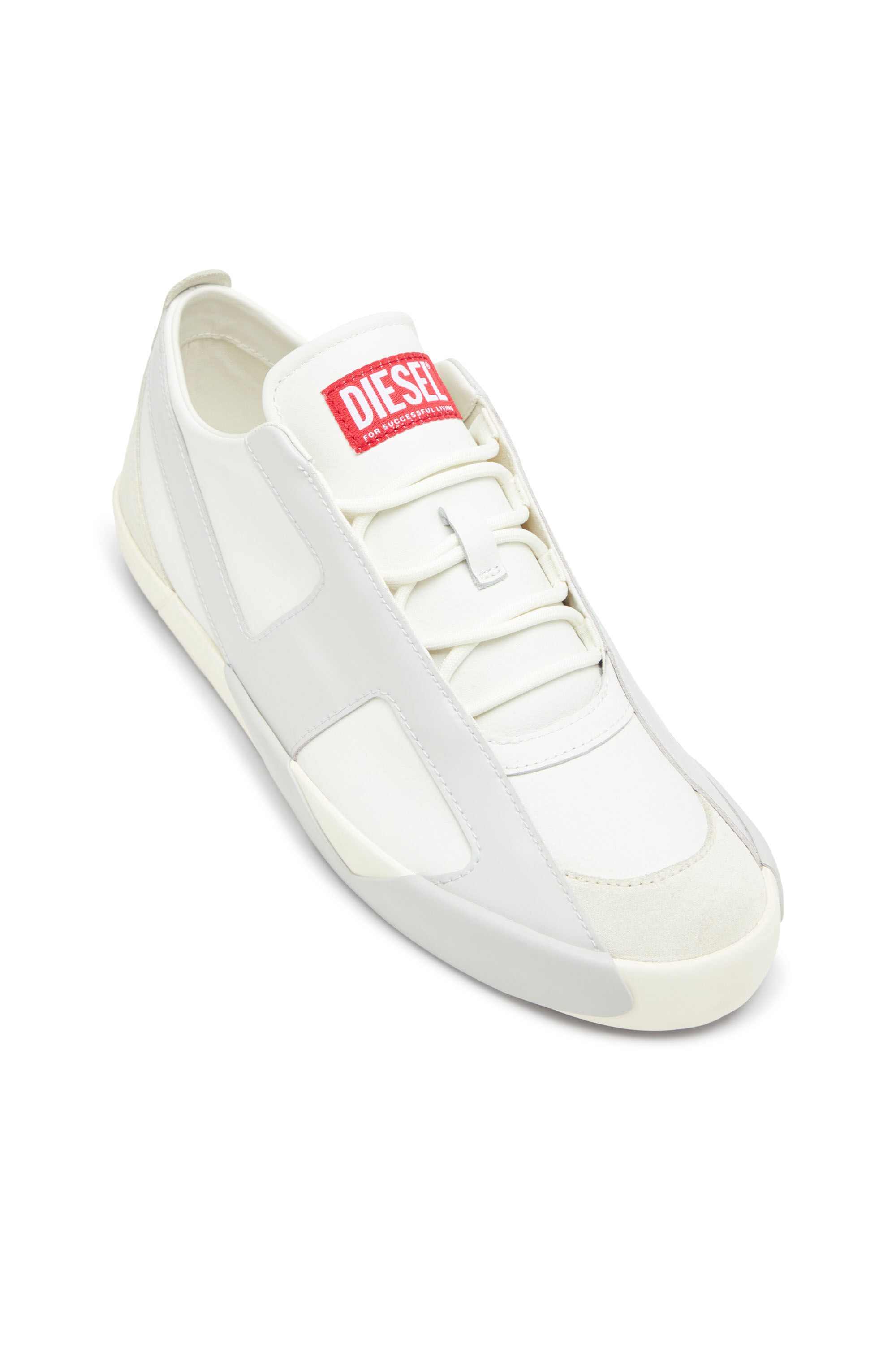 Diesel - S-SLANTE-D LOW, Deportivas de ante y cuero con logotipo D Hombre in ToBeDefined - 6
