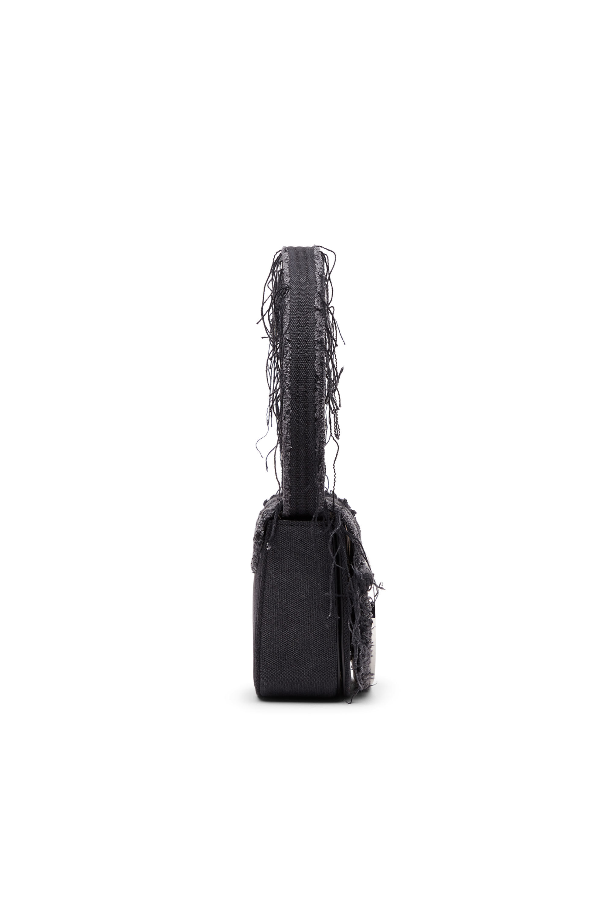 Diesel - 1DR, 1DR-Bolso de hombro icónico de lona y cuero Mujer in Negro - 4