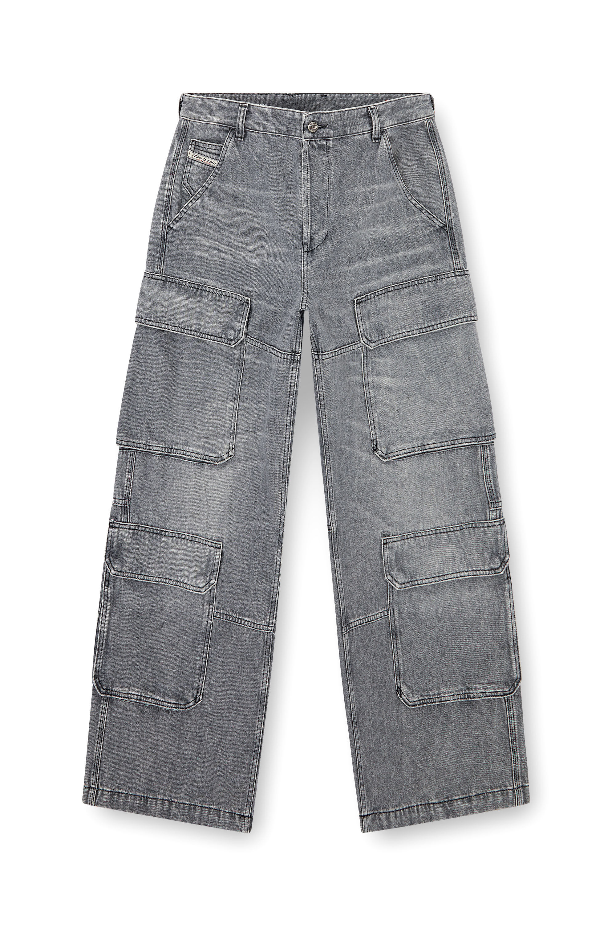 Diesel - Relaxed Jeans D-Touch 0DCBE Hombre, Gris Claro - 2