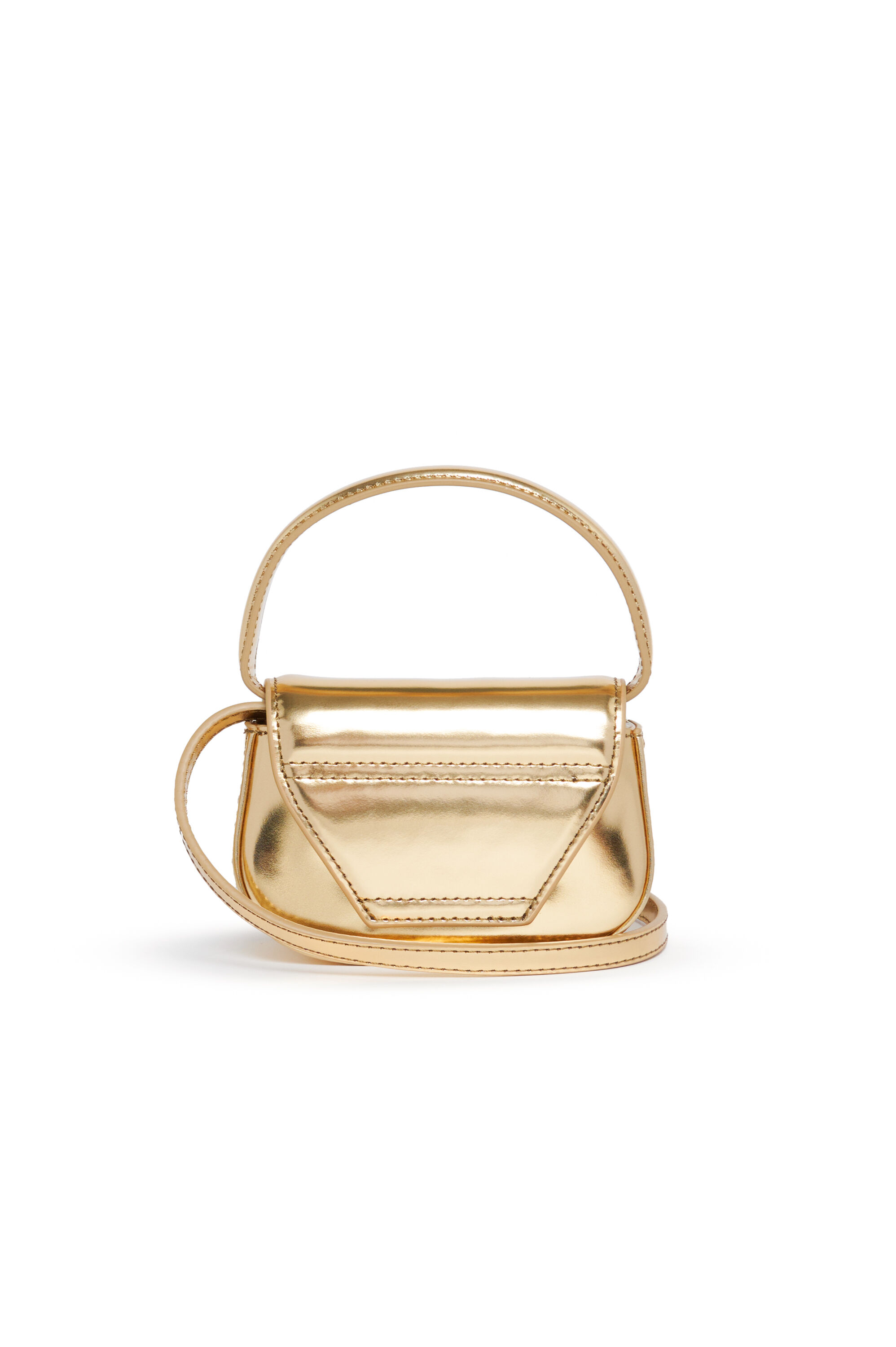 Diesel - 1DR XS, Minibolso icónico de cuero mate metálico Mujer in Dorado - 2