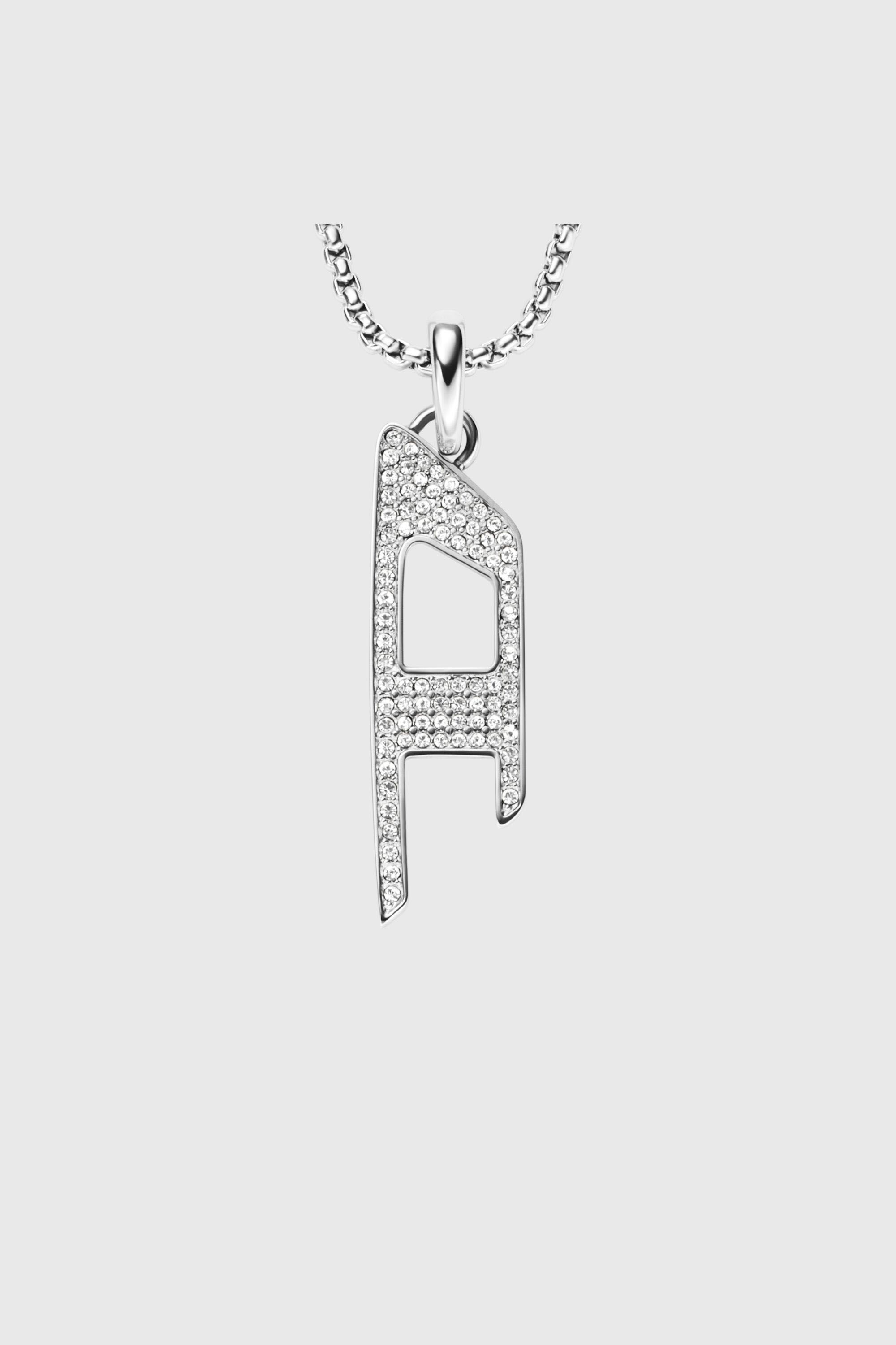 Diesel - DX1624040 JEWELLERY, Collar con colgante brillante de acero inoxidable Unisex in Plateado - 2