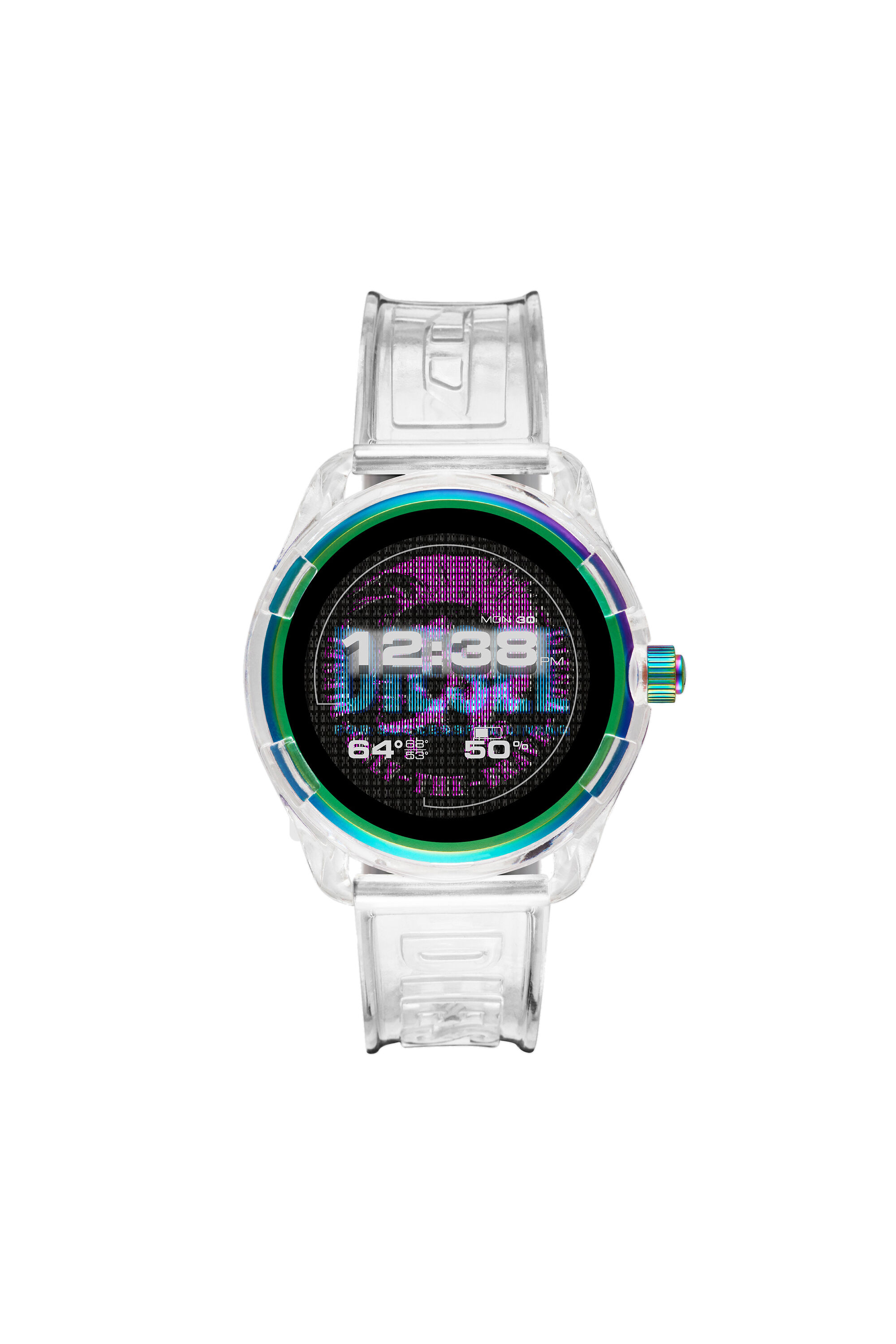 Reloj sales diesel transparente