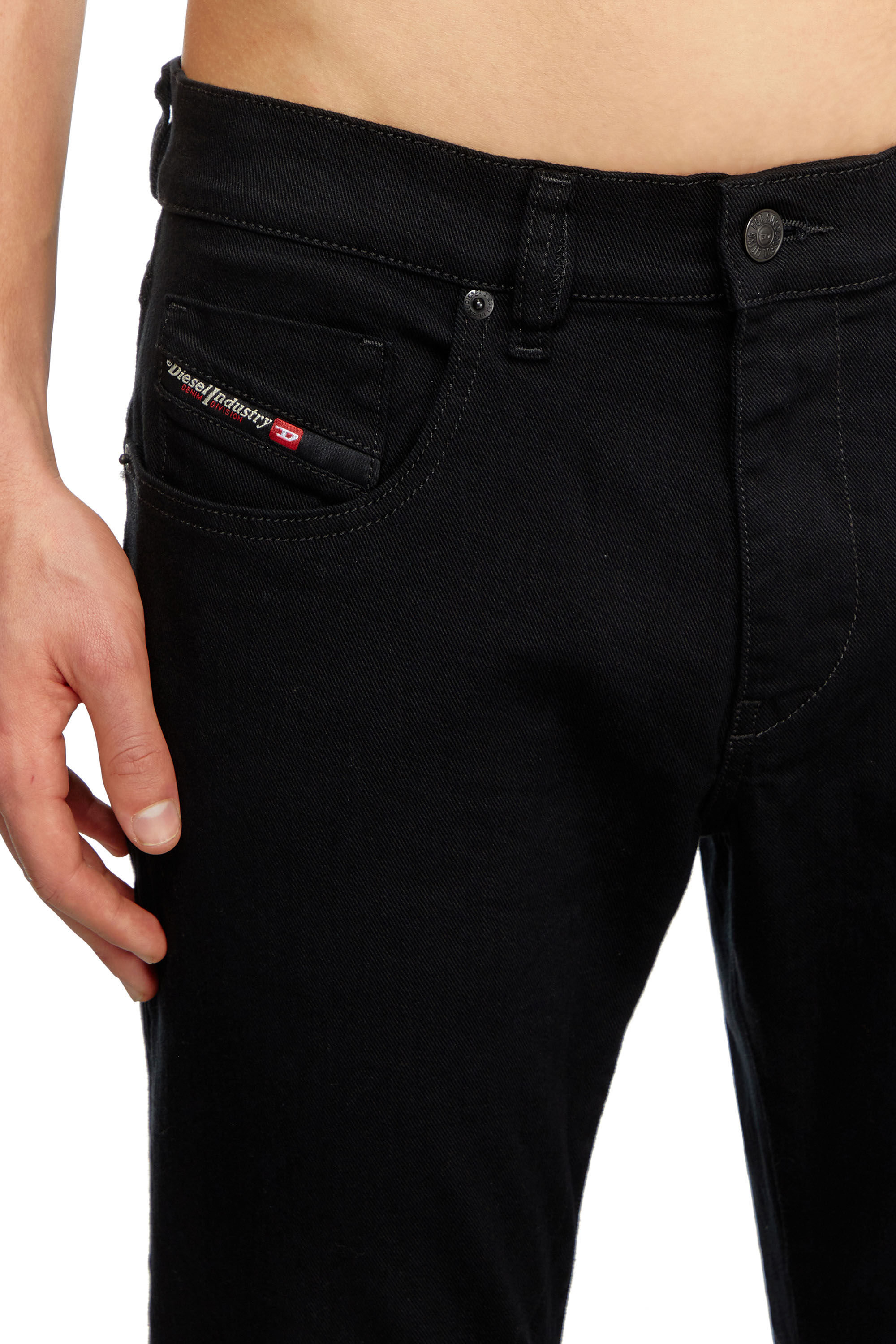 2019 D STRUKT Man Slim fit Jeans stretch denim Black Dark grey Diesel