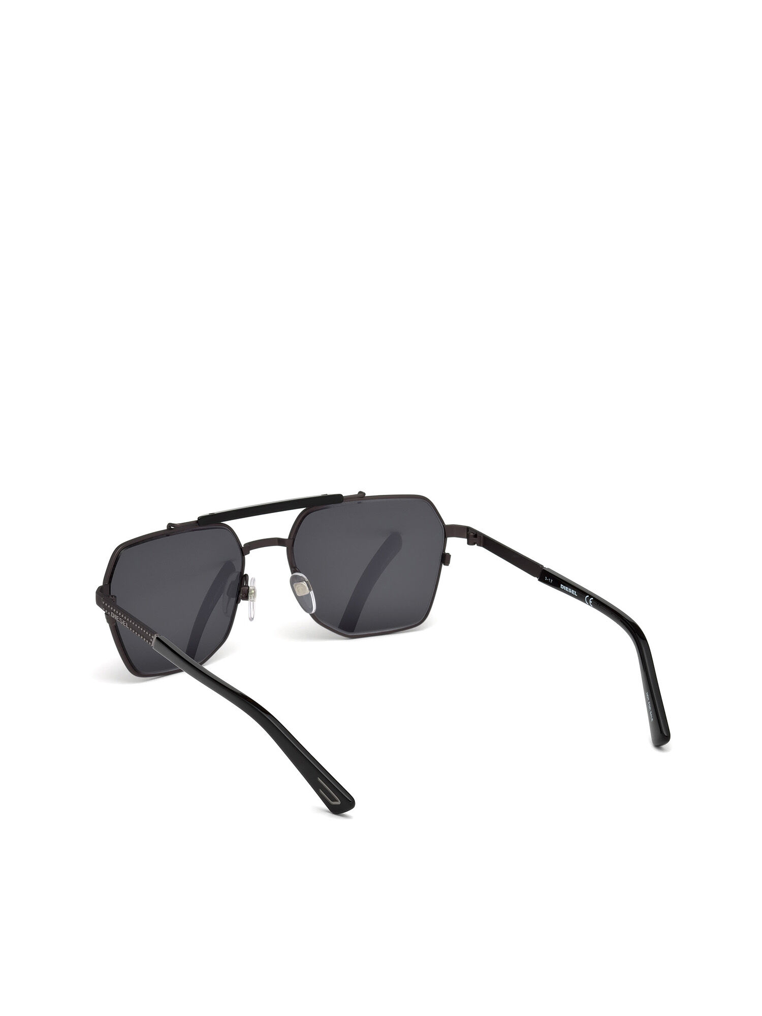 Diesel - DL0256, Gafas de montura hexagonal Hombre in Negro - 5