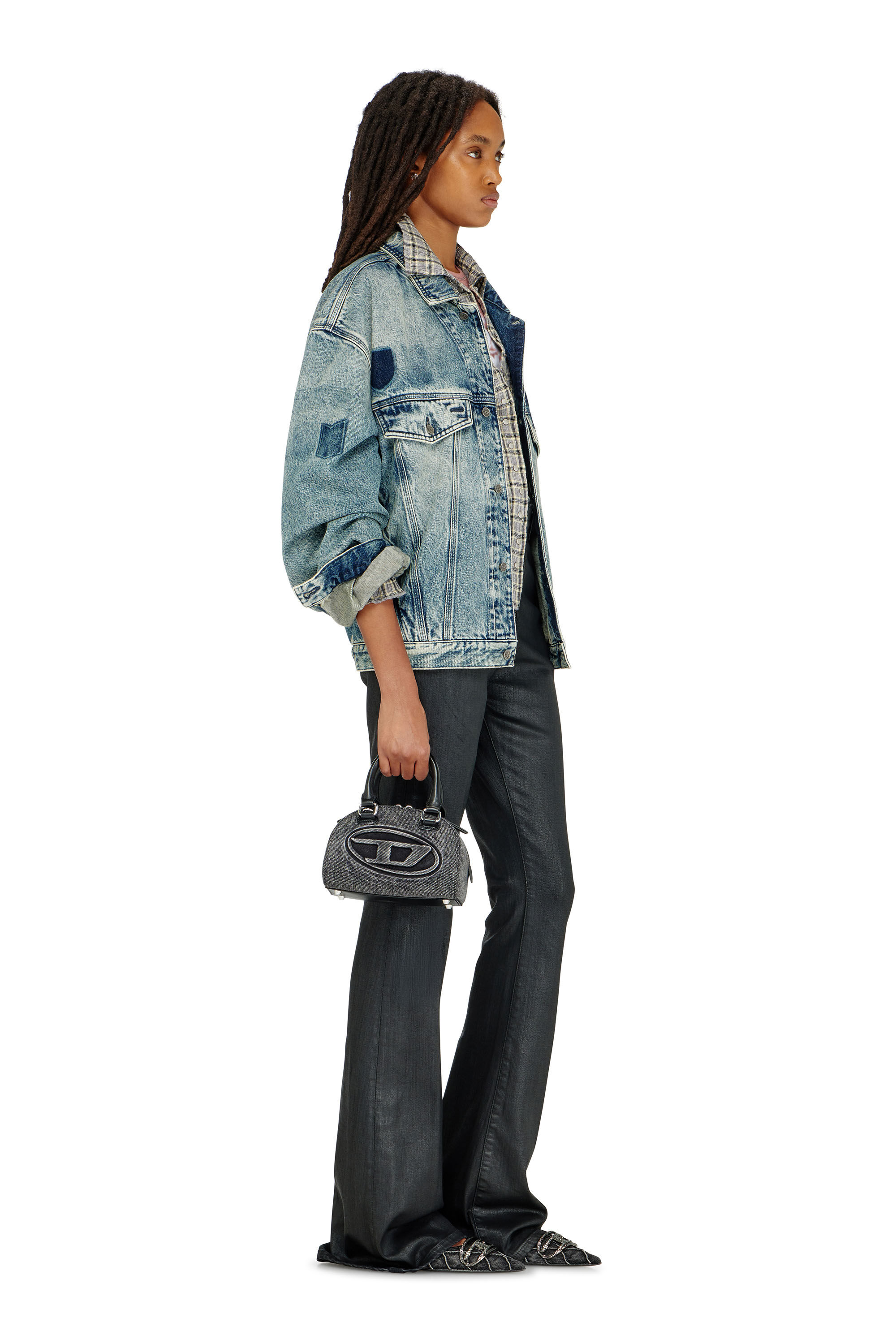 Diesel - Bootcut Jeans 1973 D-Partt 09P78 Mujer, Negro/Gris oscuro - 2