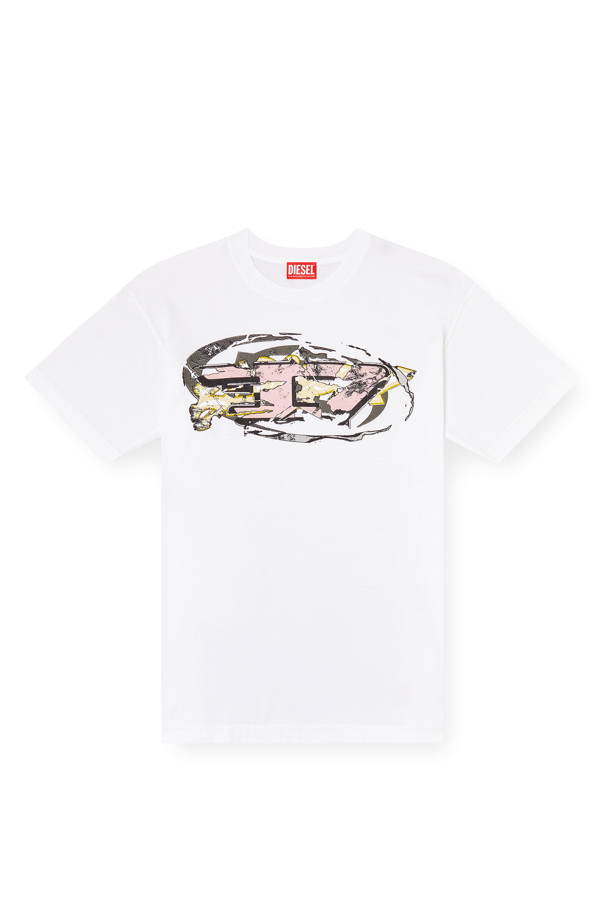 Diesel - T-NORM-T11, Camiseta con logotipo Oval D Hombre in Blanco - 2