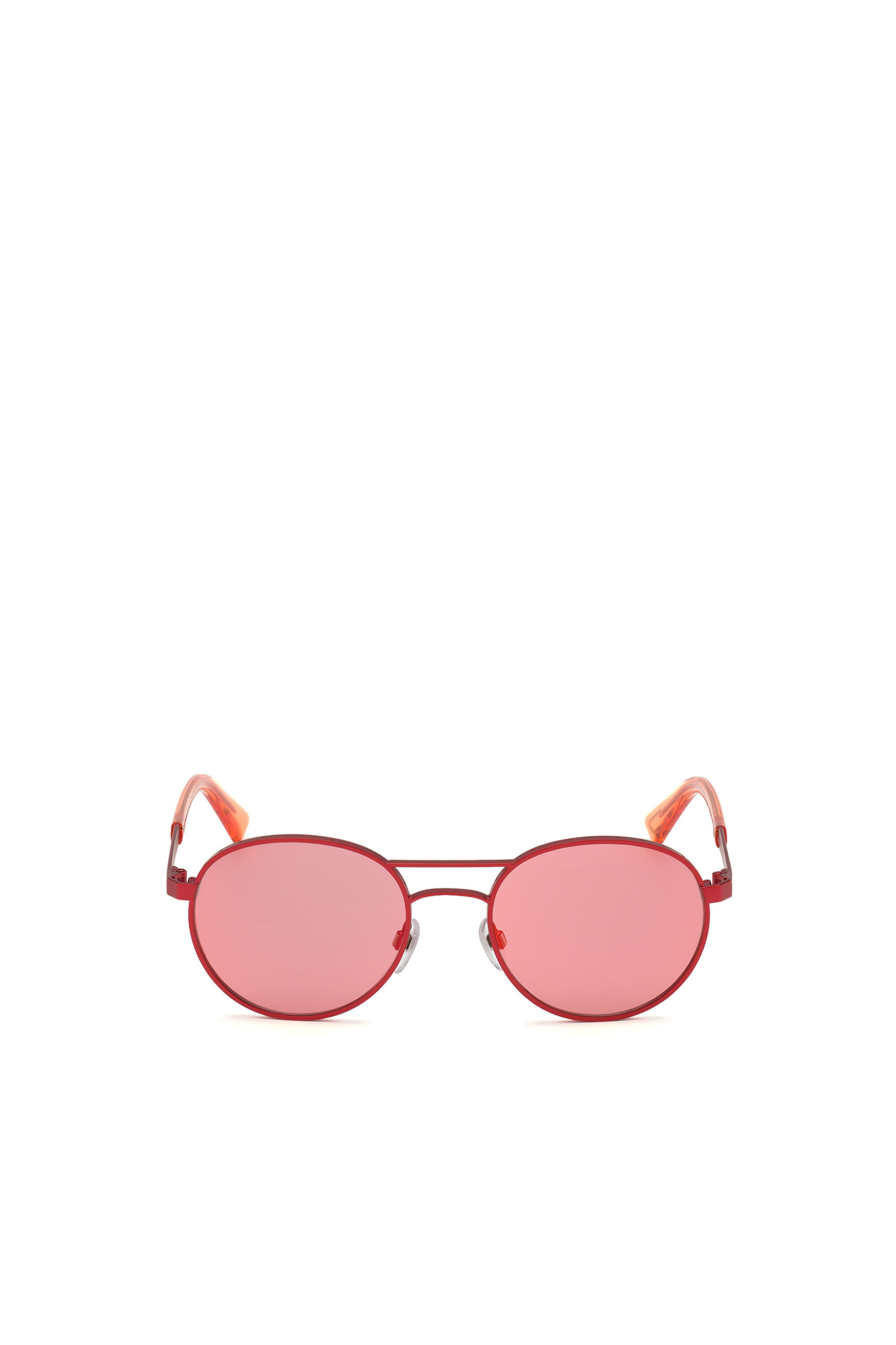 Diesel - DL0265, Gafas redondeadas en metal y acetato Unisex in Rosa - 1