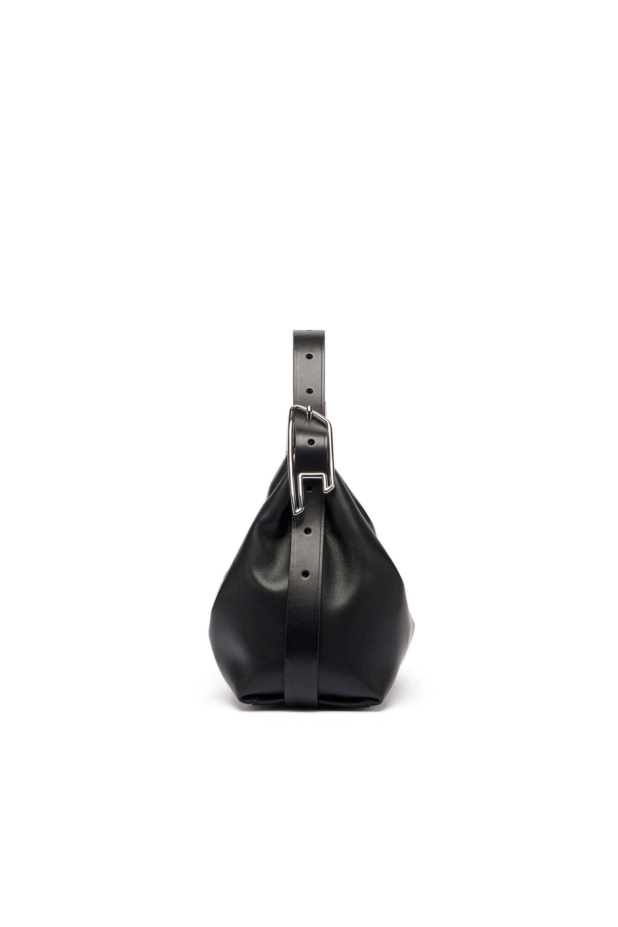 Diesel - D-LINE SHOULDER, D-Line-Bolso de hombro en cuero Mujer in Negro - 5