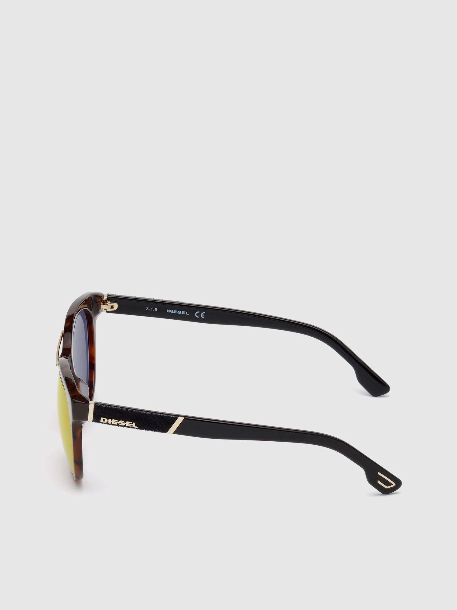 Diesel - DL0213, Gafas con detalles metálicos y de inspiración denim Mujer in Marrón - 3