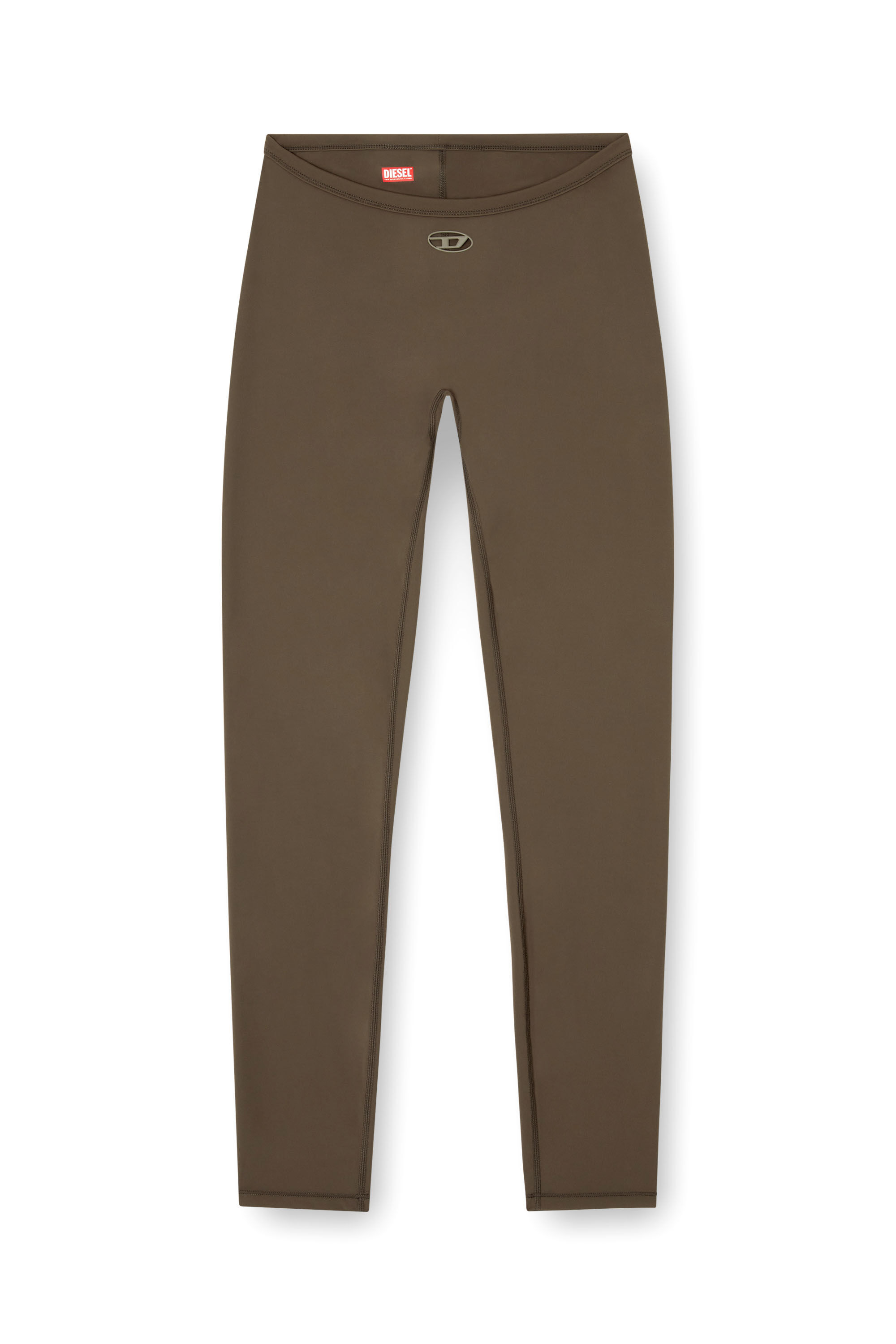 Diesel - MINA-UTLT, Leggings de nailon elástico Mujer in Marrón - 2