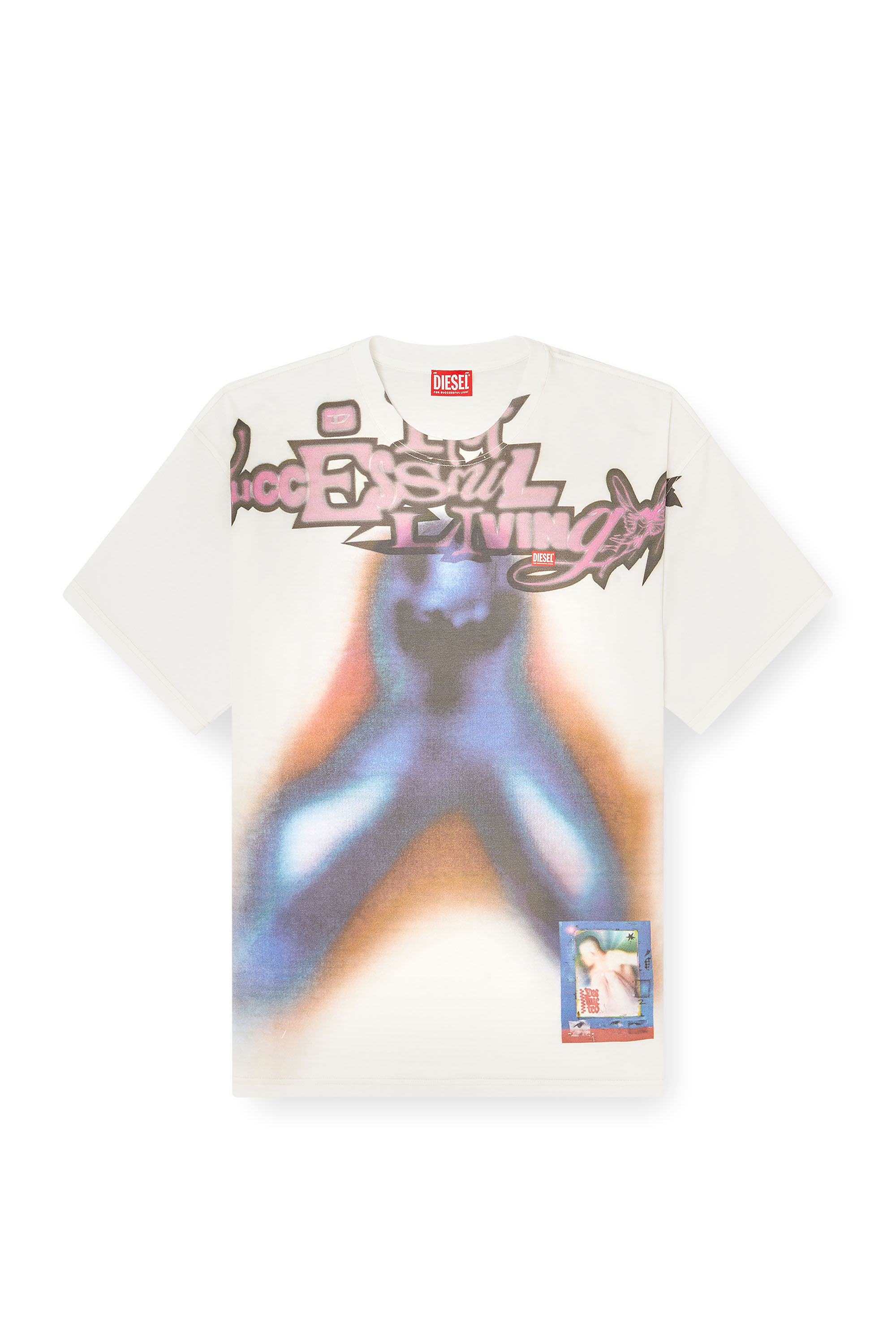 Diesel - T-BOXT-V13, Camiseta relajada de algodón con estampado digital Hombre in Multicolor - 2