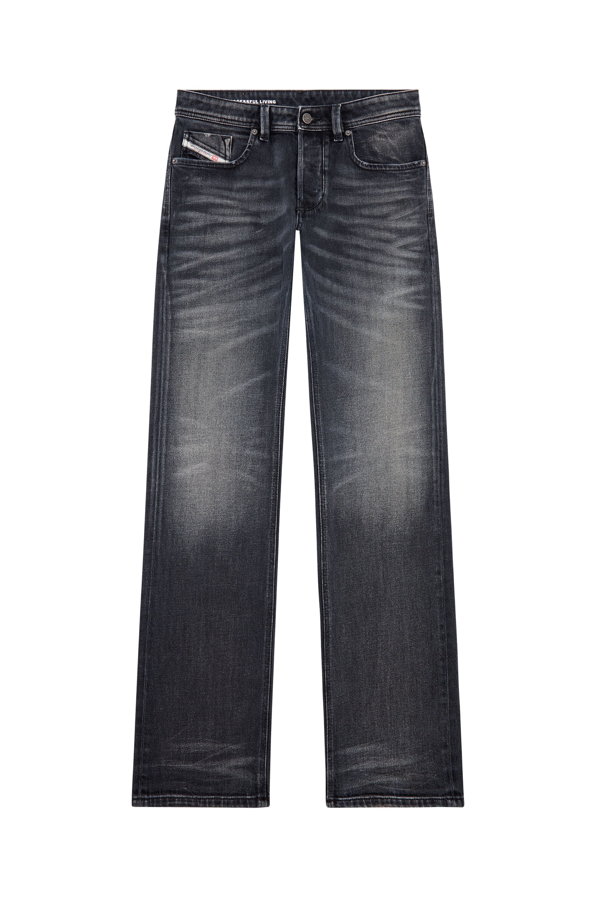 Diesel - Straight Jeans 1985 Larkee 09J65, Negro/Gris oscuro - Image 2