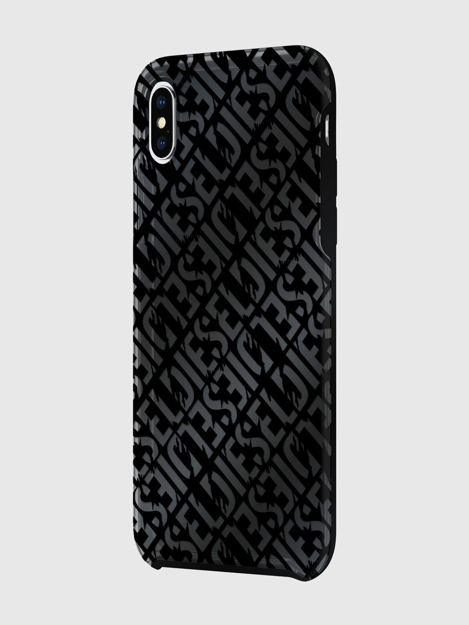 Diesel - DIESEL PRINTED CO-MOLD CASE FOR IPHONE XS MAX, Funda con logotipo en relieve, iPhone XS Max Unisex in Negro - 5
