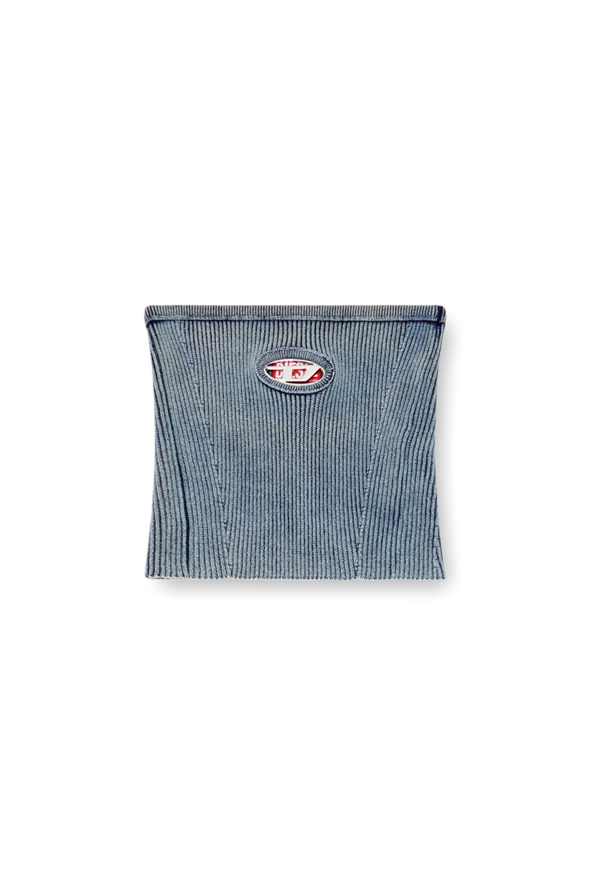 Diesel - M-CLARKSVILLEX-C, Top tejido en canalé con Oval D Mujer in Azul marino - 2