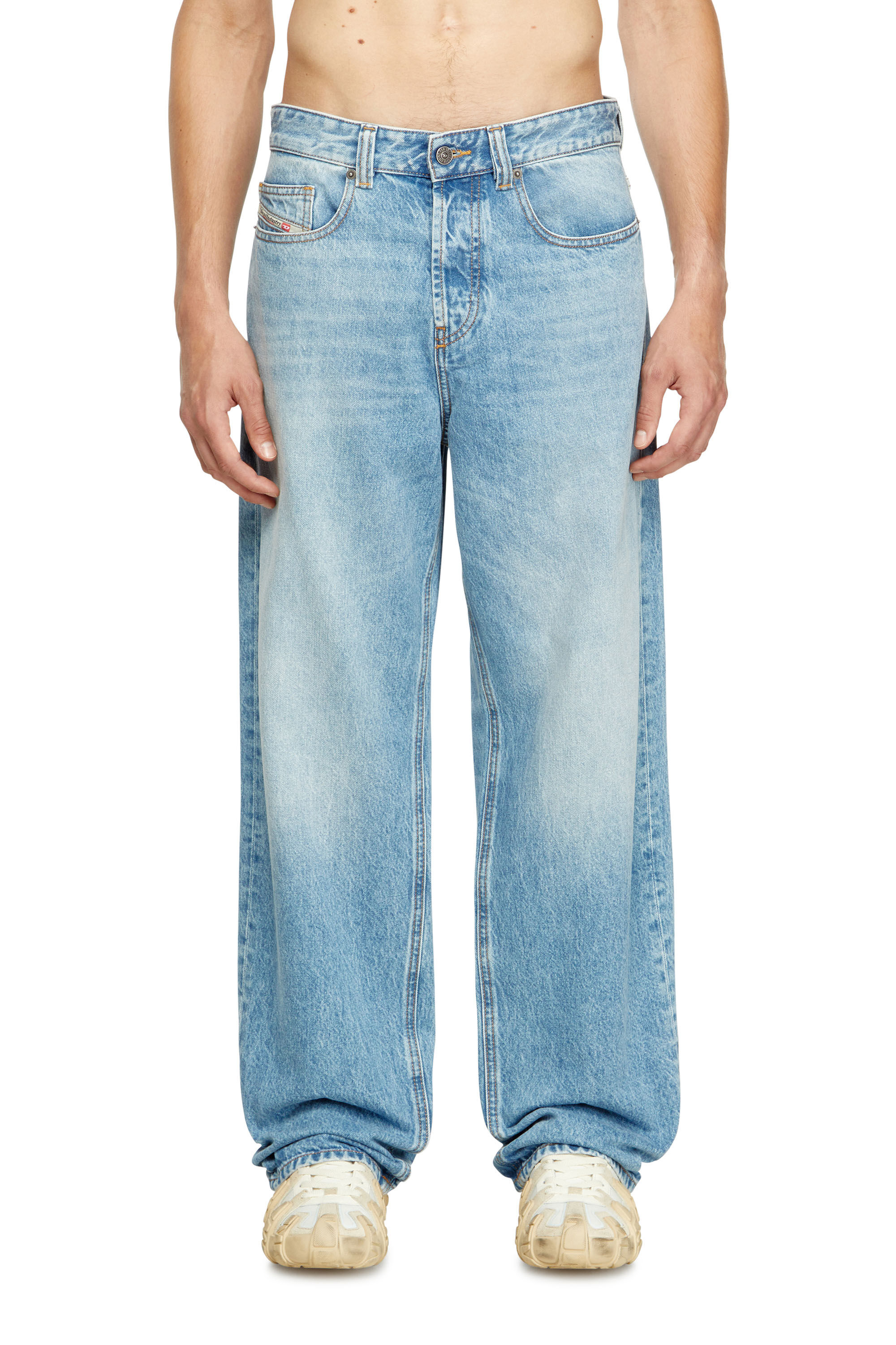 Diesel - Relaxed Jeans 2001 D-Macro 09I29 Hombre, Azul Claro - 3