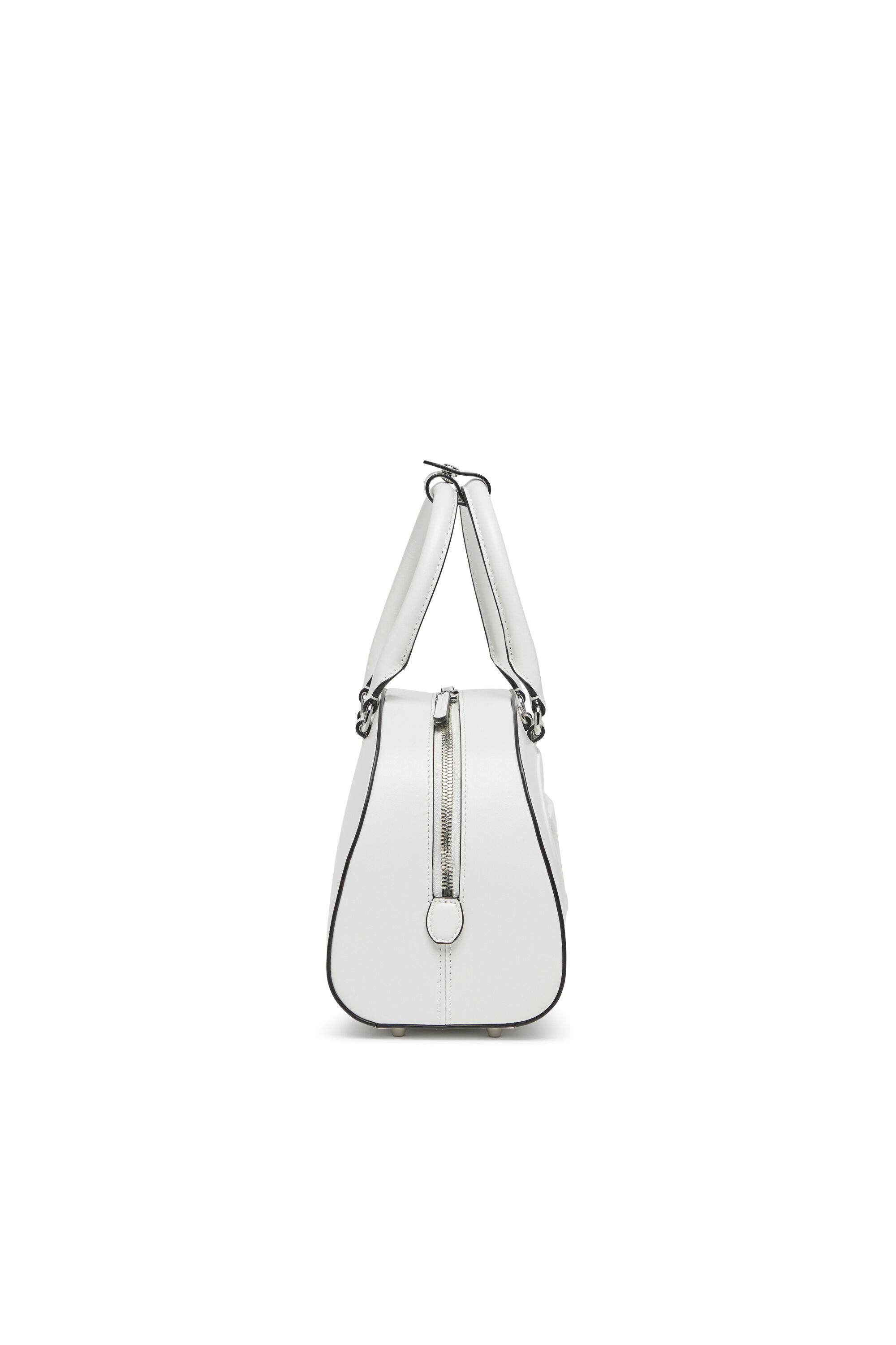 Diesel - 1DR DOME TOP HANDLE, Bolso de cuero tipo bowling Mujer in Blanco - 4