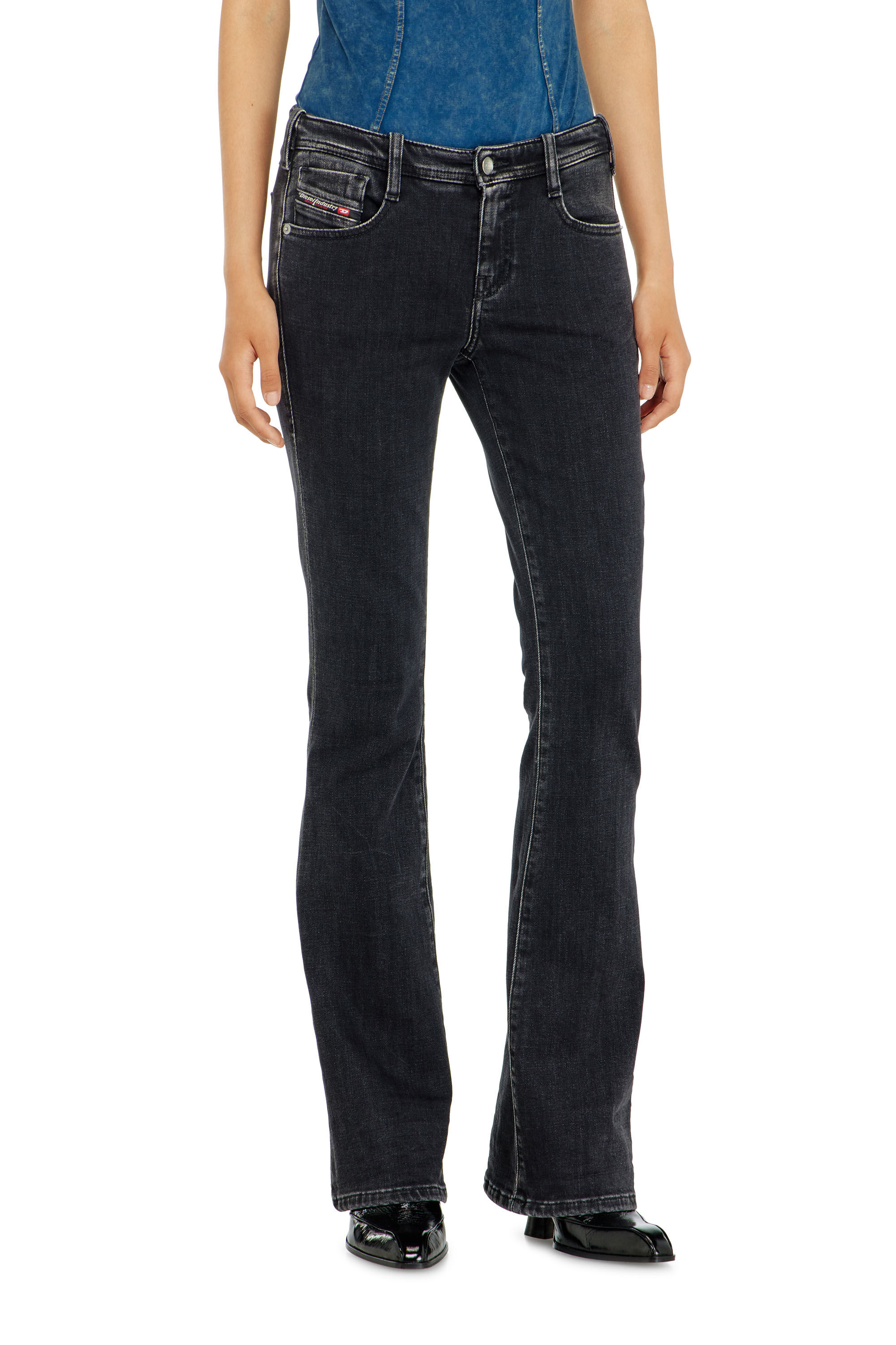 Diesel - Bootcut Jeans 1969 D-Ebbey 09P75 Mujer, Negro/Gris oscuro - 4
