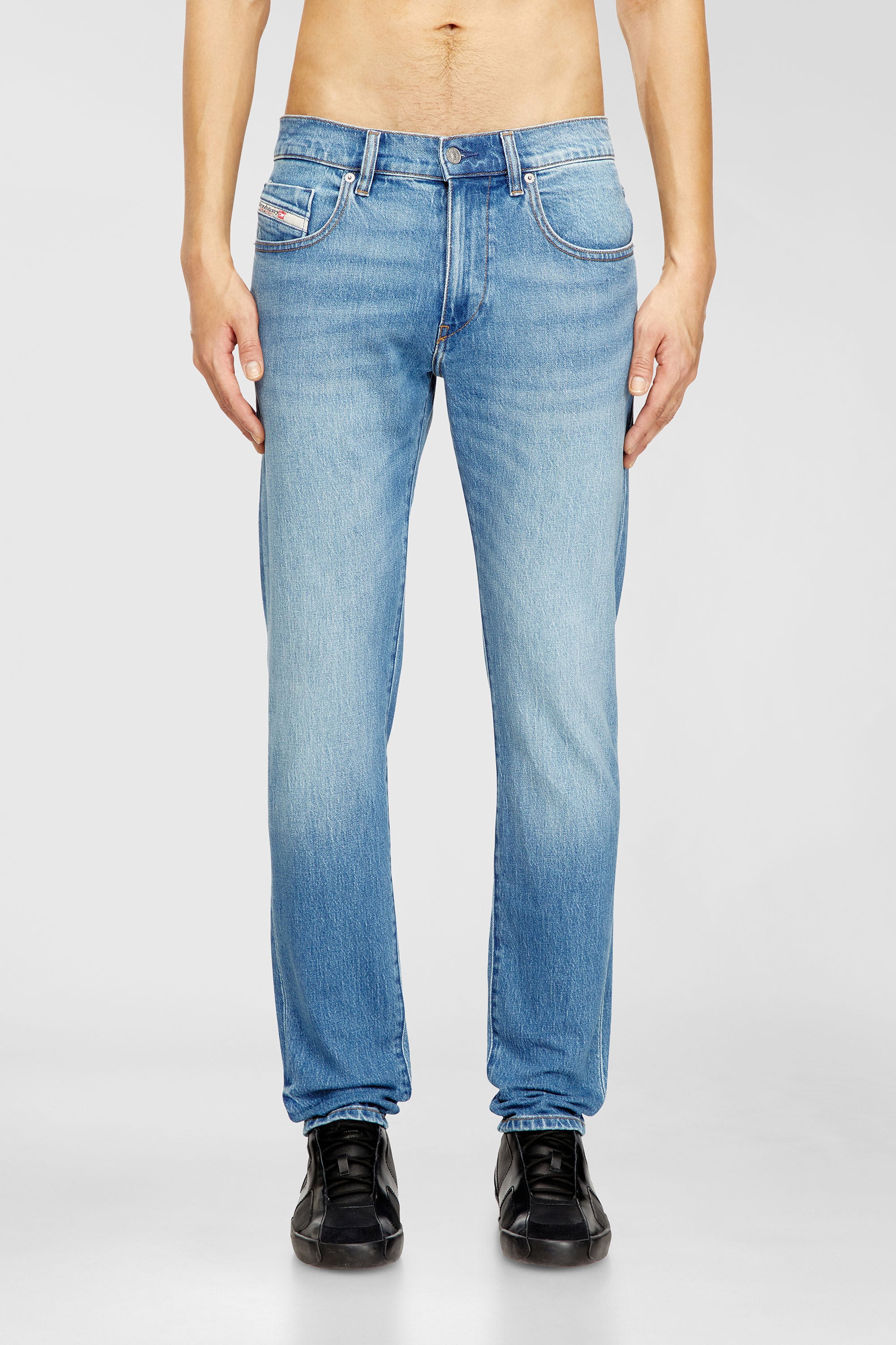 Diesel - Slim Jeans 2019 D-Strukt 0ADBK Hombre, Azul Claro - 2