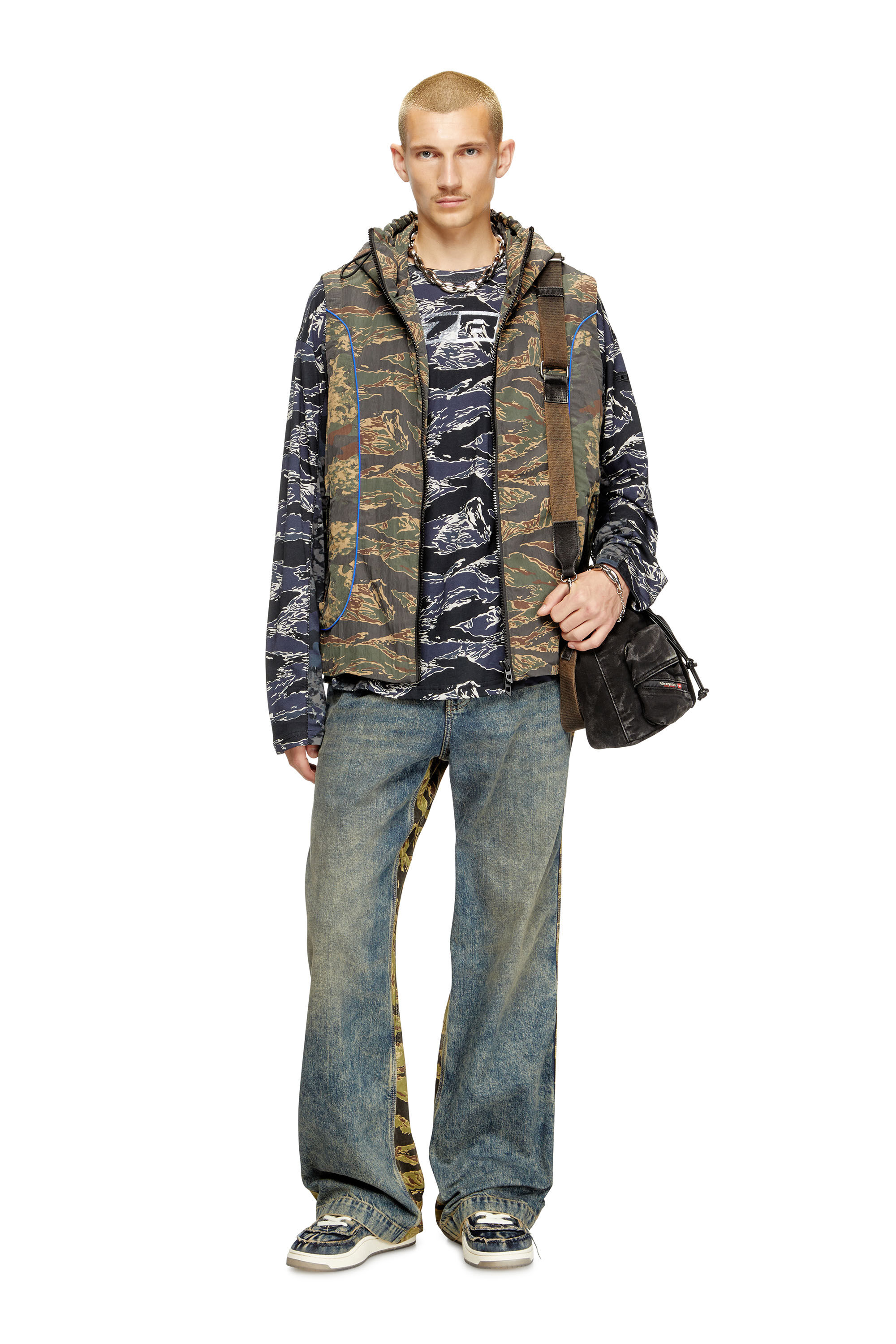 Diesel - T-BOXT-LS-CURT, Camiseta de manga larga con mezcla de estampados de camuflaje Hombre in ToBeDefined - 3