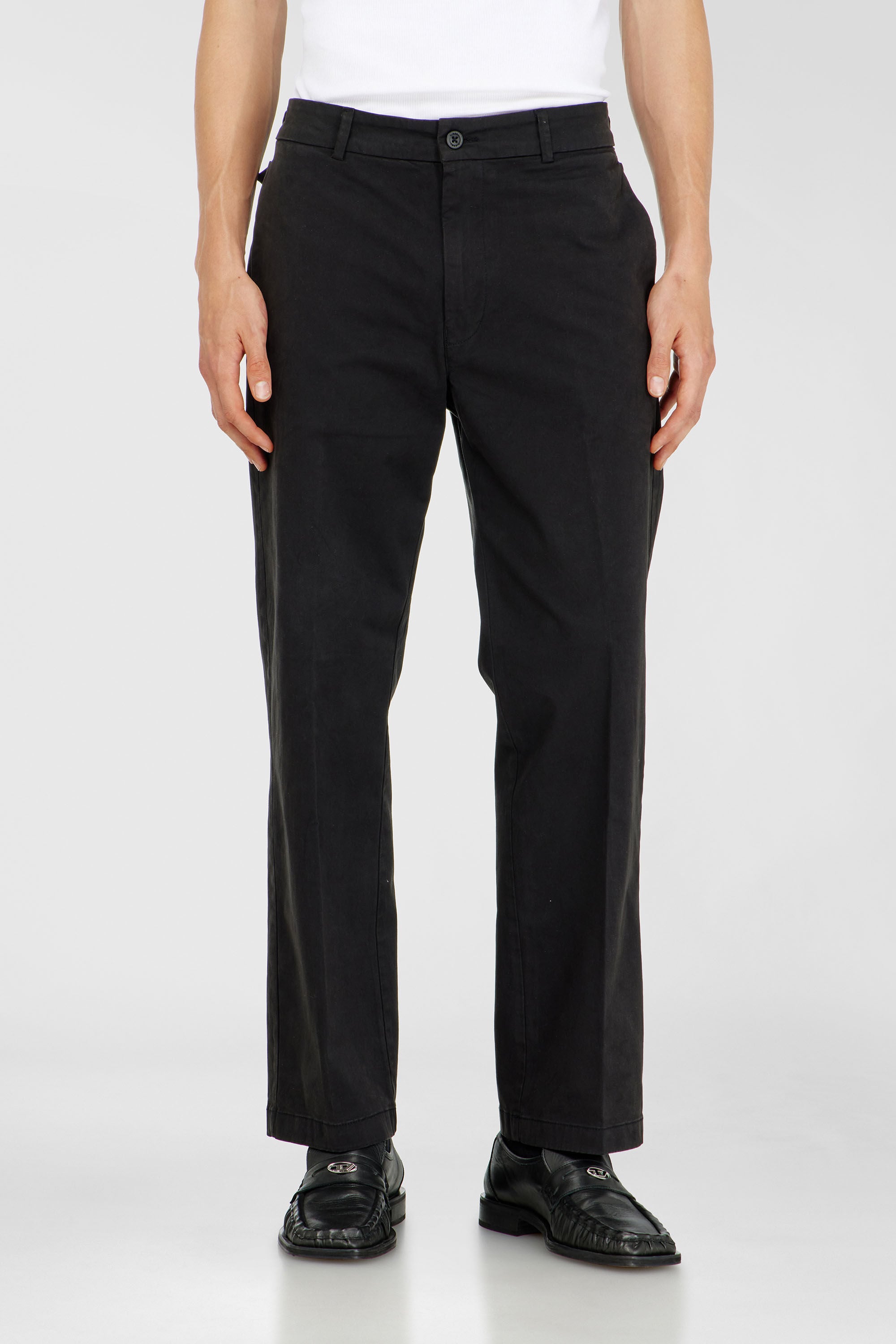Diesel - P-LARS-VILLAGE-T92, Man's Cotton pants with side pockets in Black - 3
