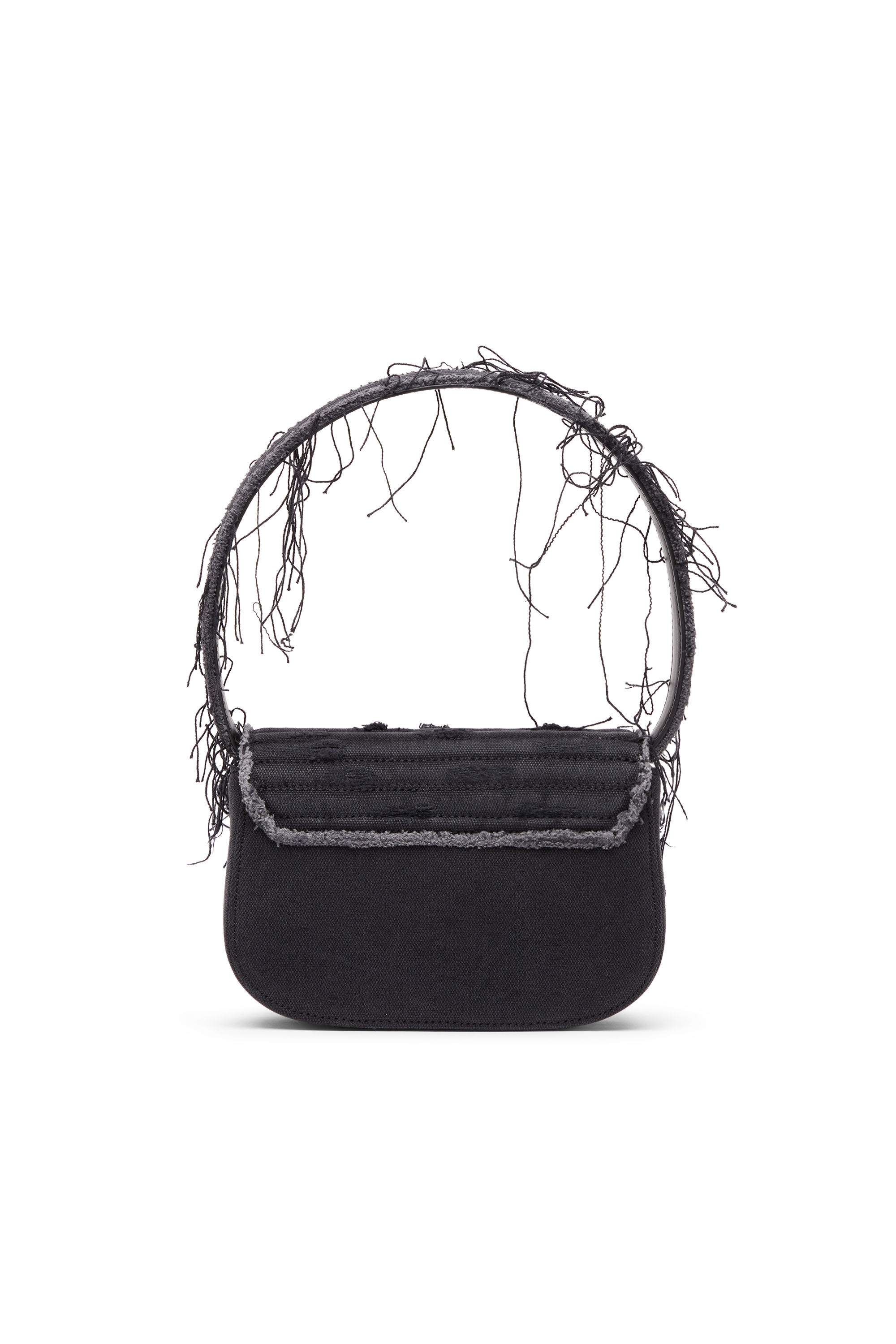 Diesel - 1DR, 1DR-Bolso de hombro icónico de lona y cuero Mujer in Negro - 3