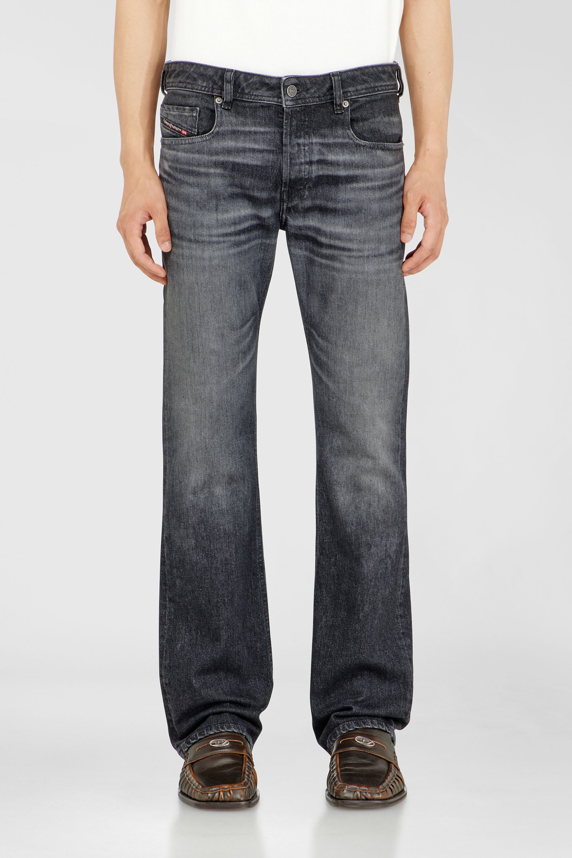 Diesel - Bootcut Jeans 2007 Zatiny 09N48 Hombre, Negro/Gris oscuro - 4