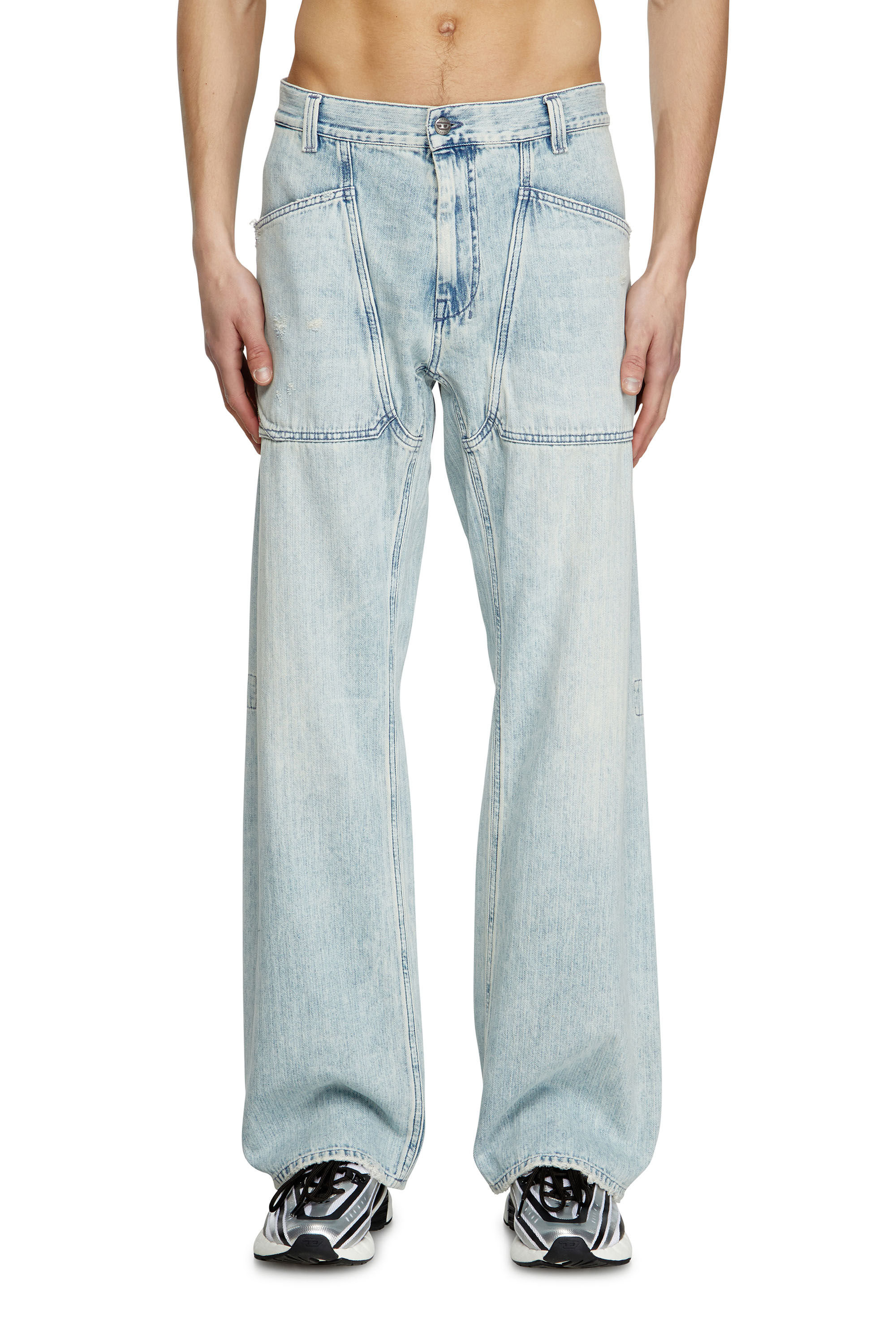 Diesel - Relaxed Jeans D-Zeta 09L60 Hombre, Azul Claro - 3