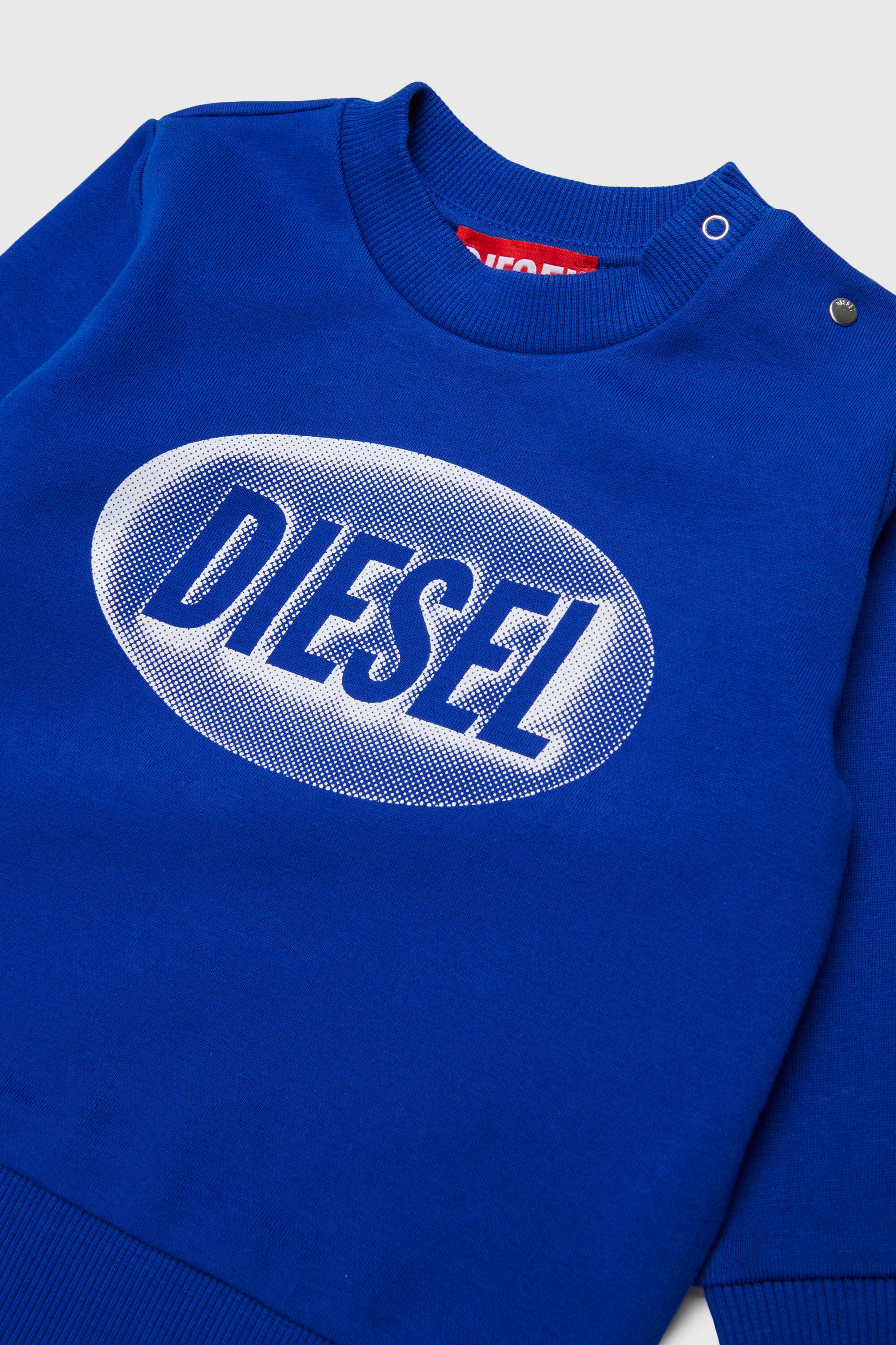 Diesel - SDSELB, Sudadera de algod&oacute;n con estampado de logo Unisex in Azul marino - 3
