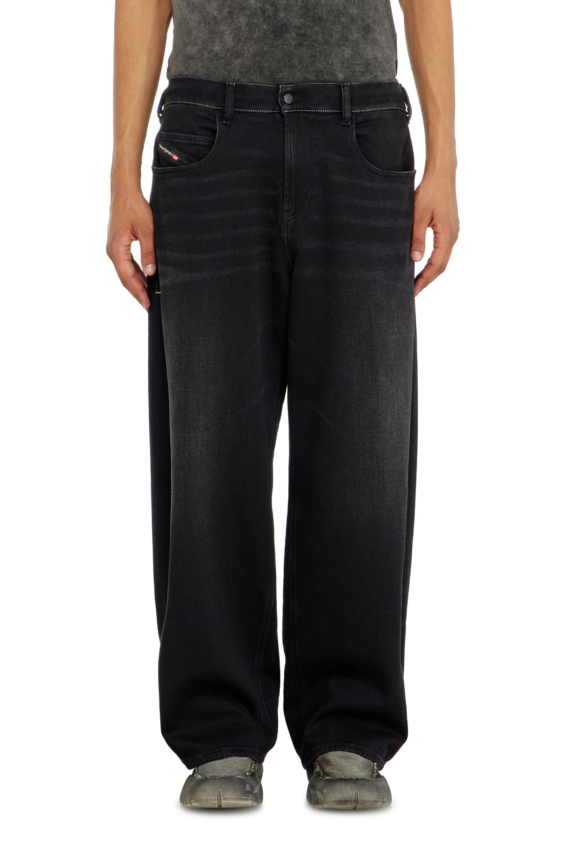 Diesel - Relaxed 2097 D-Enim-M Joggjeans&reg; 09P90 Unisex, Negro/Gris oscuro - 2