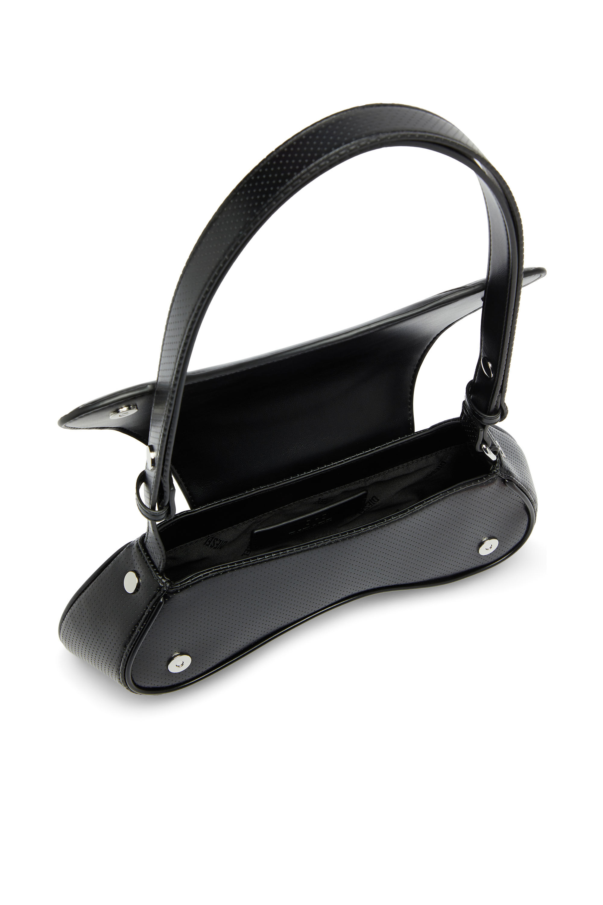 Diesel - PLAY CROSSBODY, Play - Bolso bandolera en PU acolchado perforado Mujer in Negro - 3
