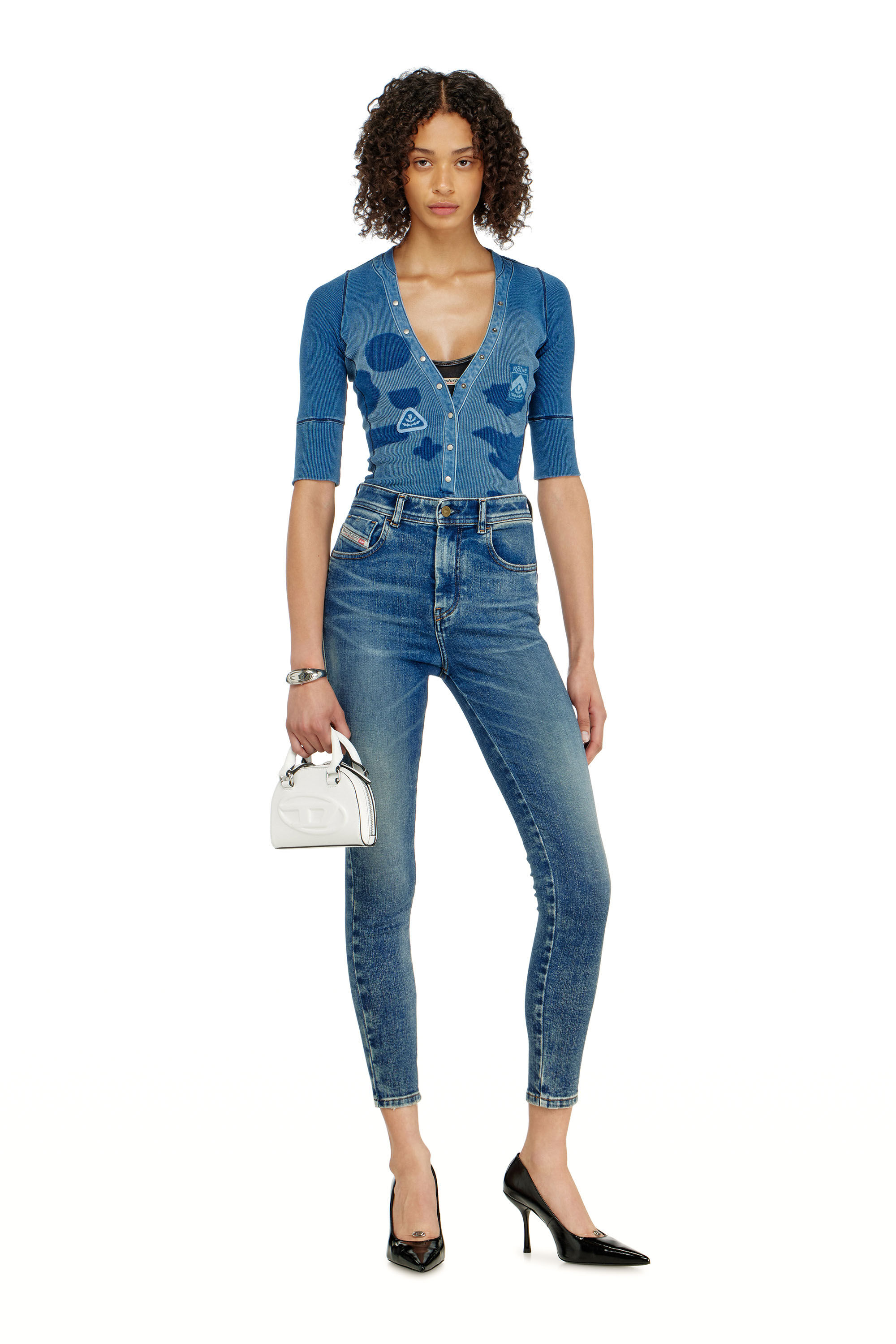 Diesel - Skinny Jeans 1984 Slandy-High 09P72 Mujer, Azul medio - 1